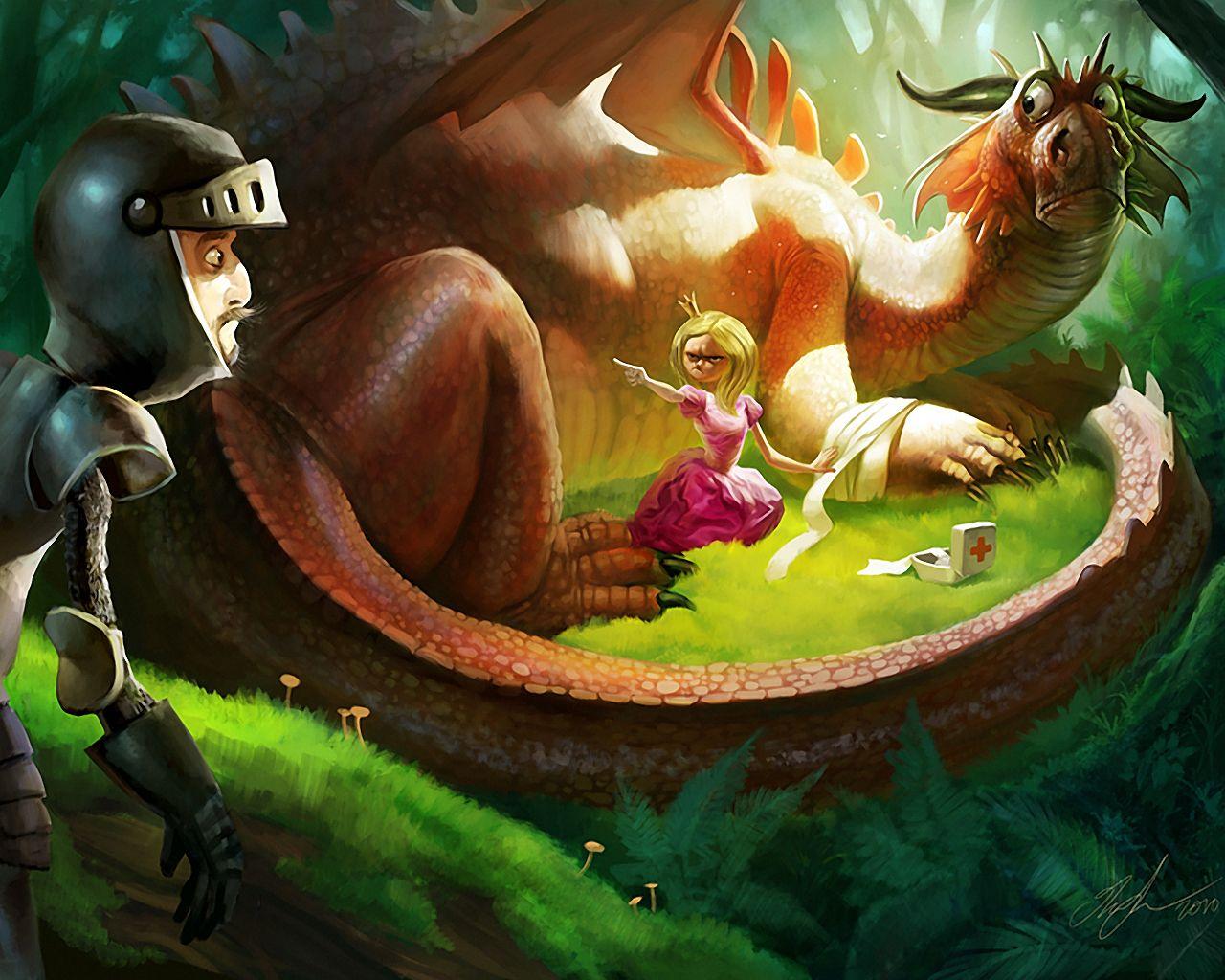 1280x1024 Dragon Princess Wallpaper