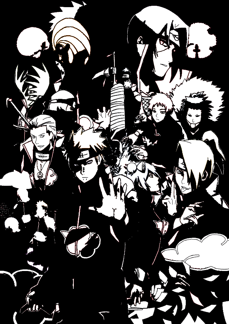 768x1088 Black And White Wallpaper Naruto