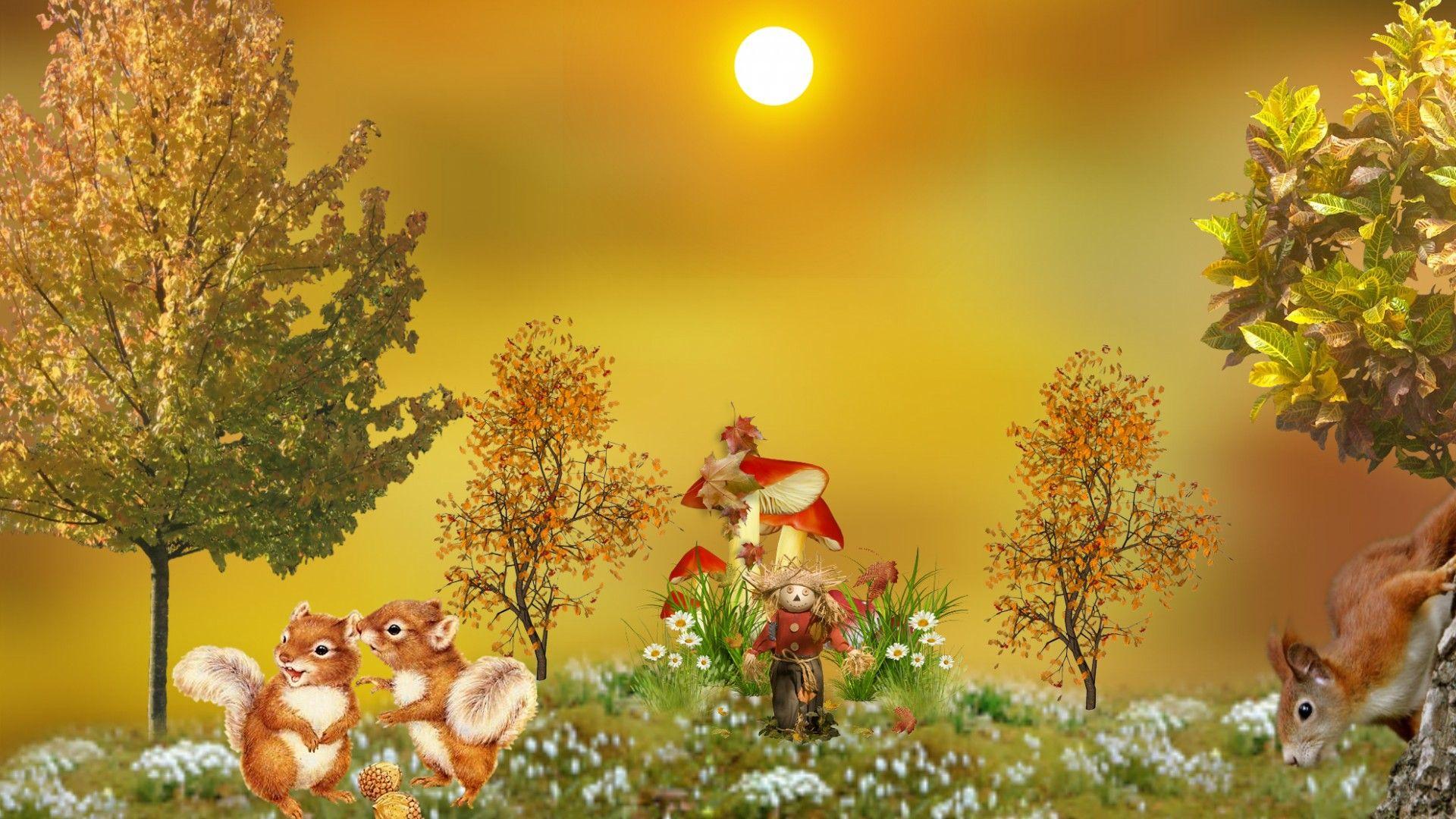 1920x1080 Cute Autumn Wallpaper