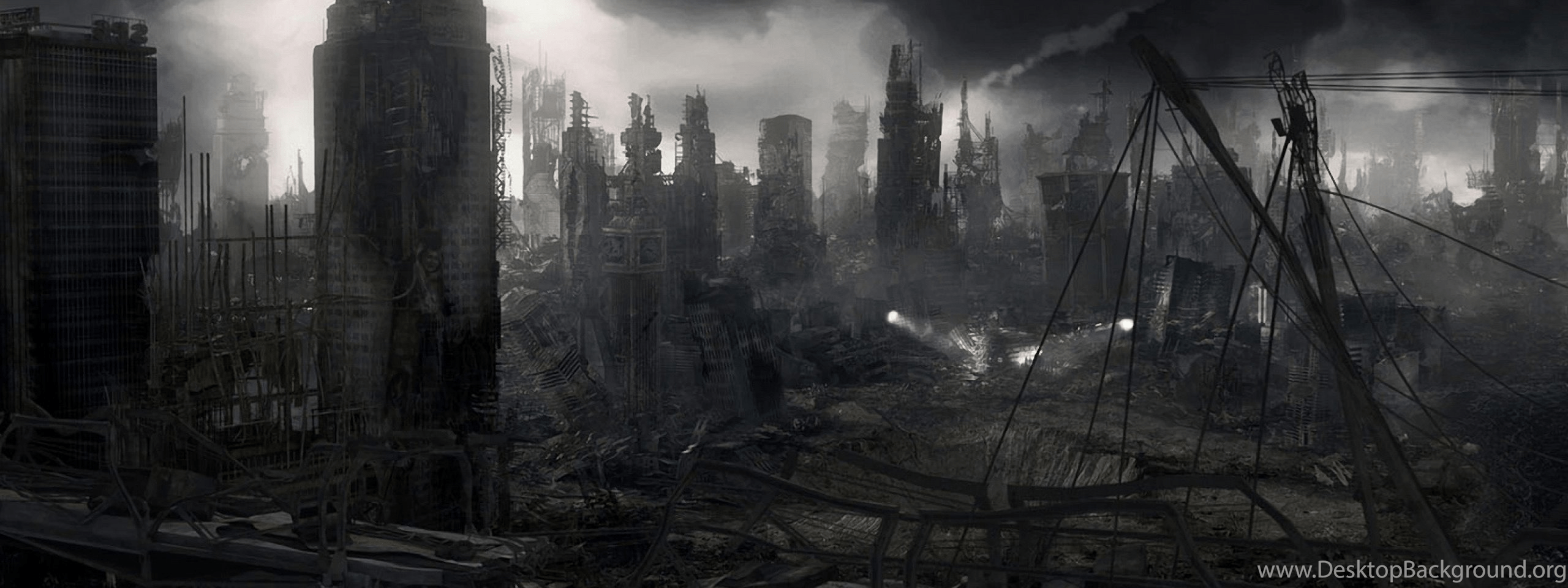 2560x960 Post Apocalyptic HD Wallpaper Desktop Background