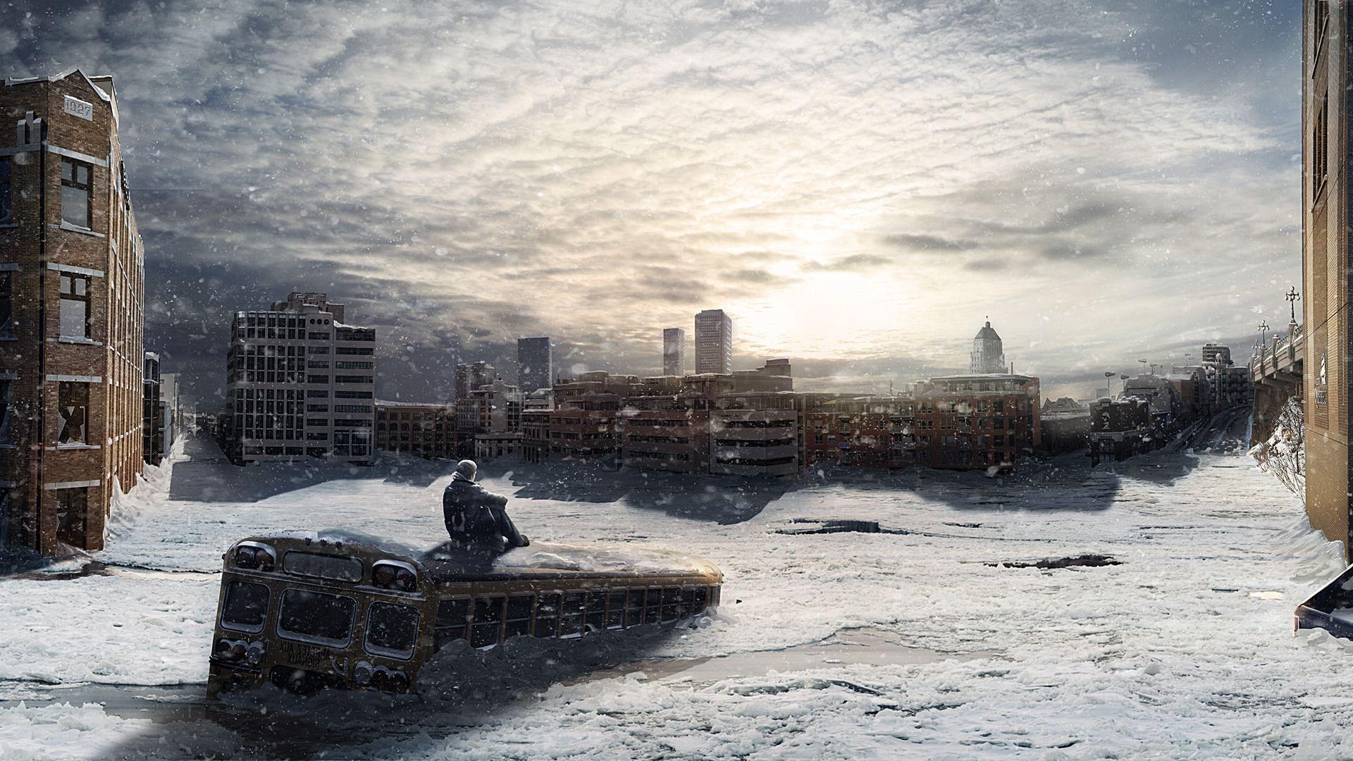 1920x1080 Apocalypse apocalyptic winter snow city wallpaperx1080