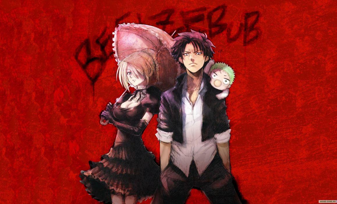 1158x700 Baby be&;el beelzebub (manga) hildegarda oga tatsumi red umbrella wallpaperx1000