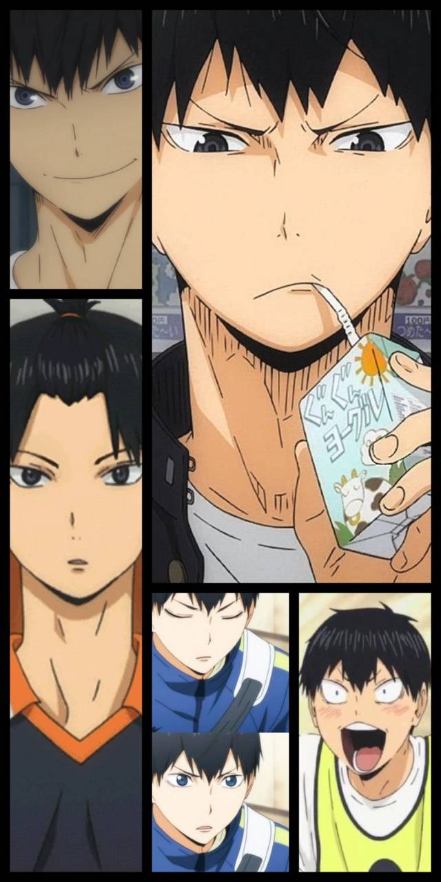 640x1280 Kageyama Faces wallpaper