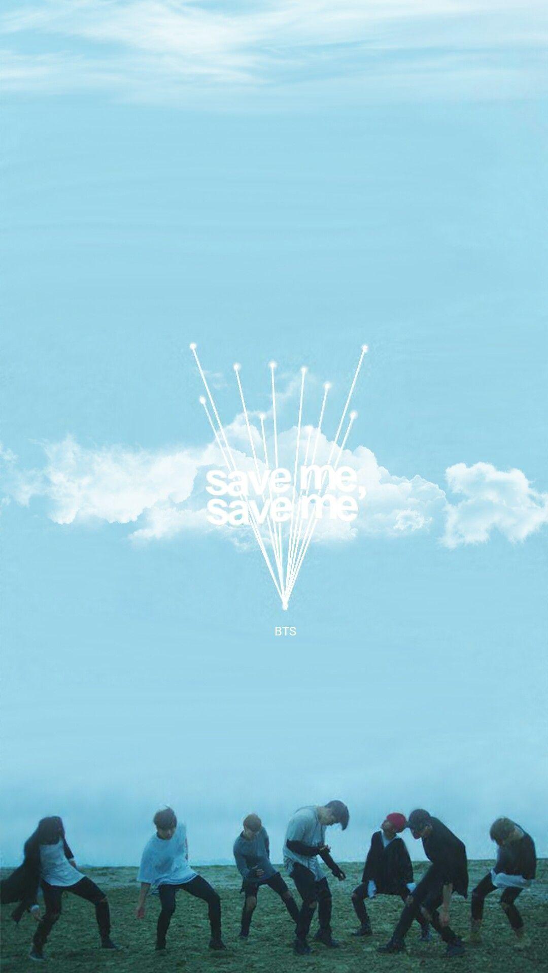 1080x1917 Blue Aesthetic BTS Desktop Wallpaper