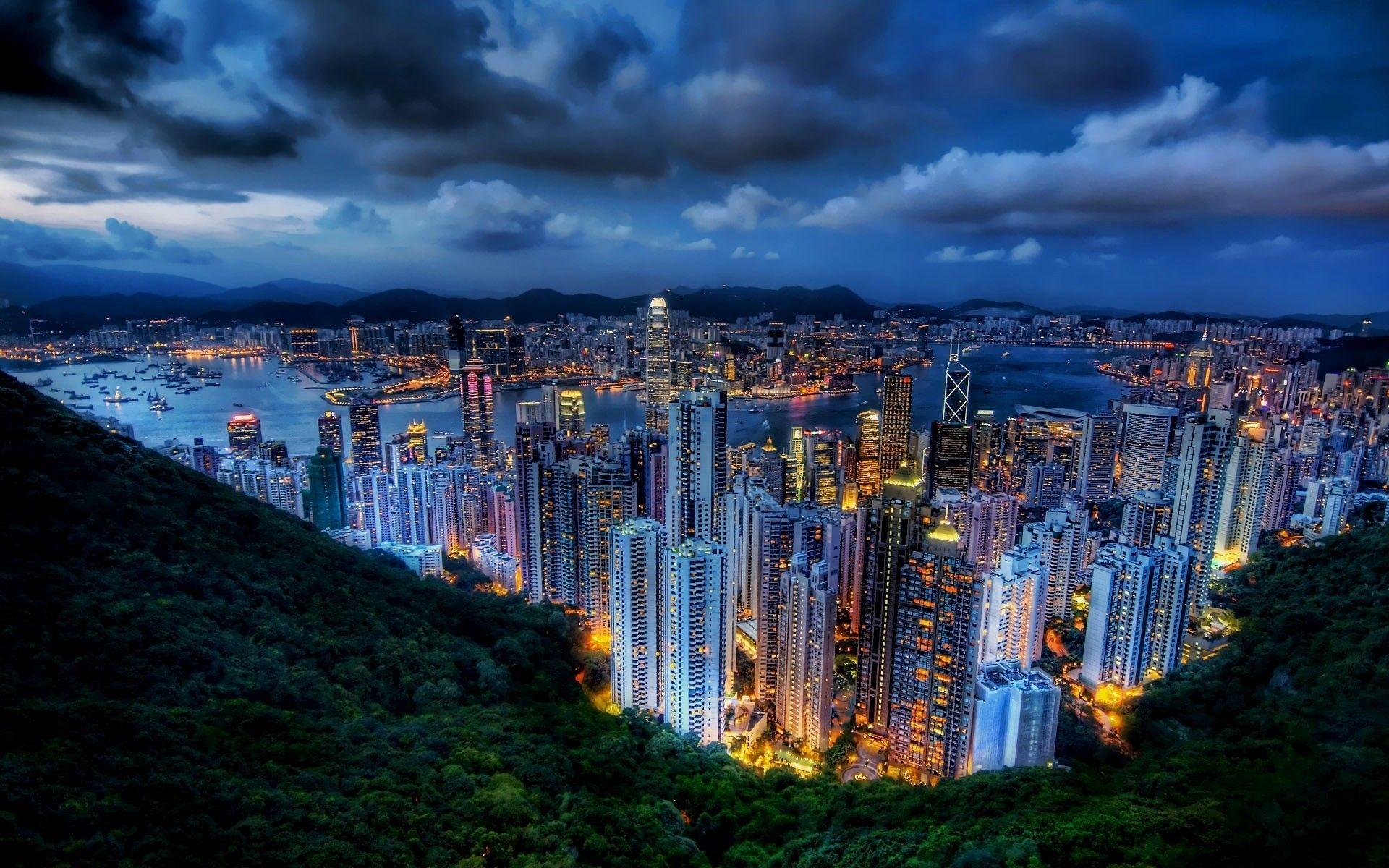 1920x1200 Cityscapes buildings hong kong city skyline wallpaperx1200