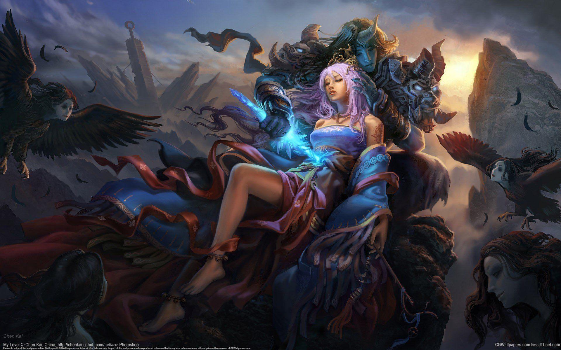 1920x1200 women, Fantasy art HD Wallpaper / Desktop and Mobile Image & Photo