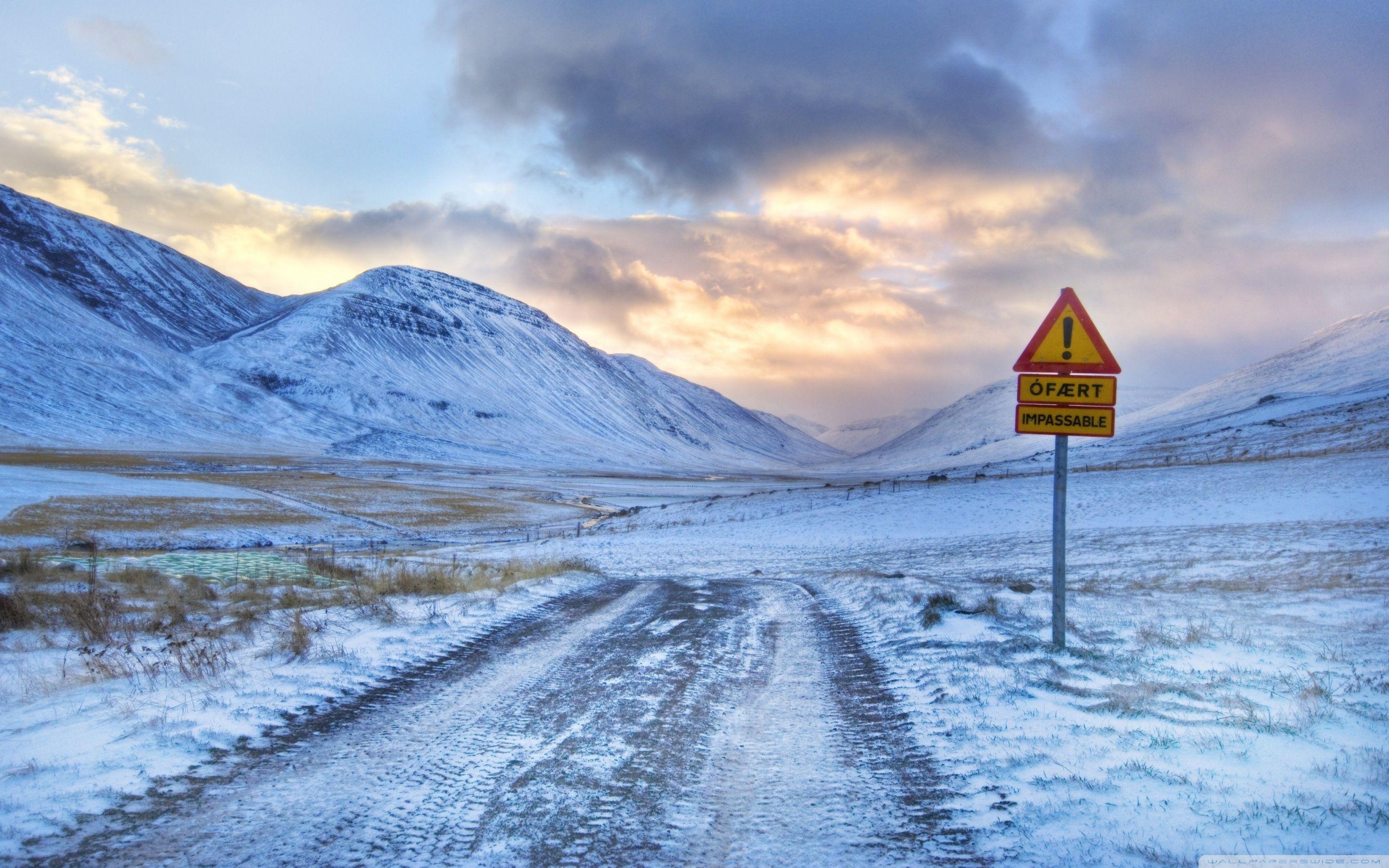 2880x1800 Impassable Road Winter ❤ 4K HD Desktop Wallpaper for 4K Ultra HD TV