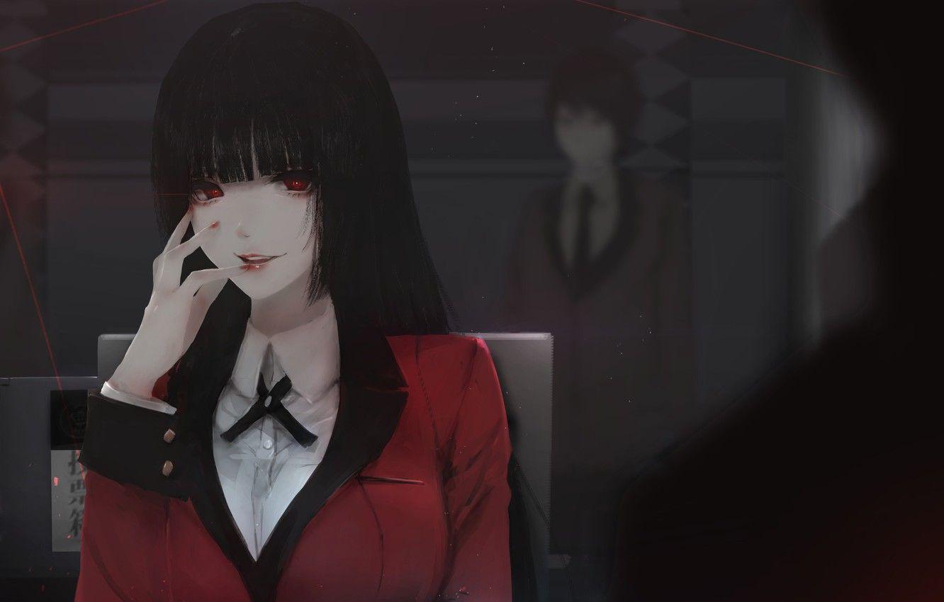 1332x850 Wallpaper girl, interior, manga, by Aoi Ogata, Jabami Yumi Located In, Kakegurui image for desktop, section прочее