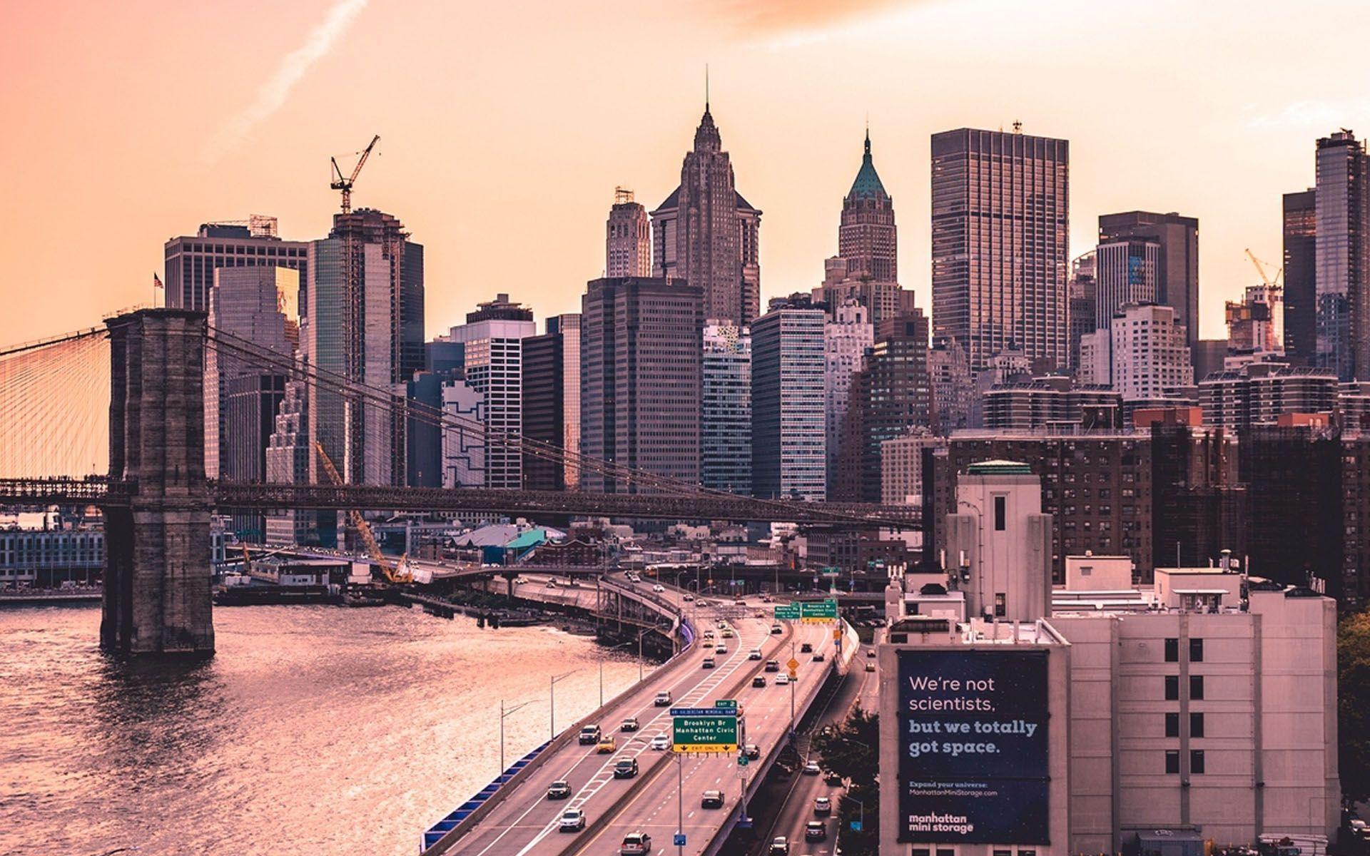 1920x1200 Manhattan HD wallpaper. Manhattan wallpaper, Manhattan bridge, Skyscraper