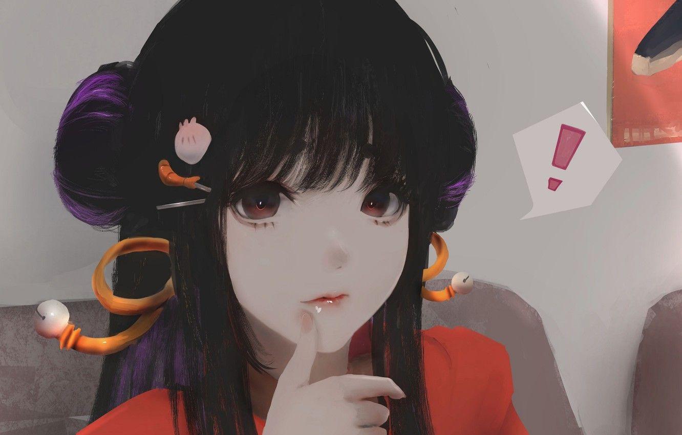 1332x850 Wallpaper look, girl, art, Aoi Ogata image for desktop, section арт