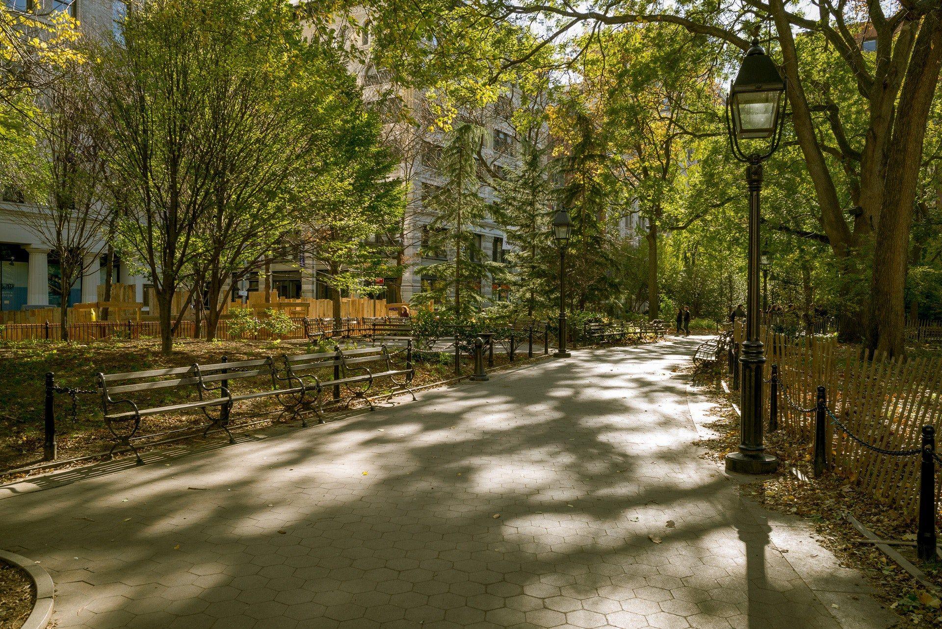 1920x1283 Wallpaper / nyc greenwich village washington square park and bench HD 4k wallpaper