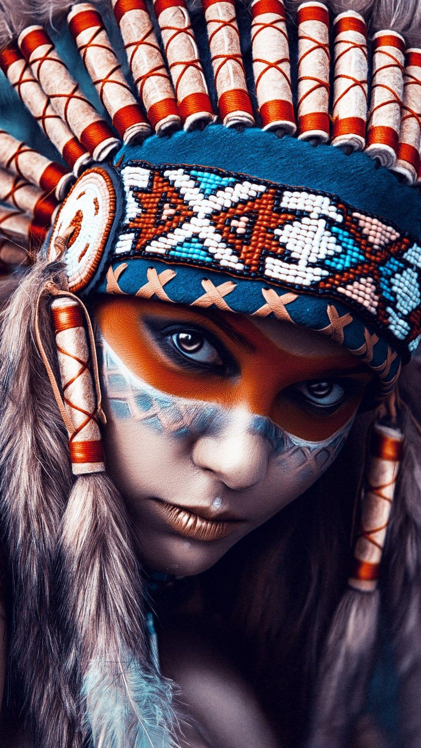 1440x2560 Native American Women Art Wallpaper & Background Download