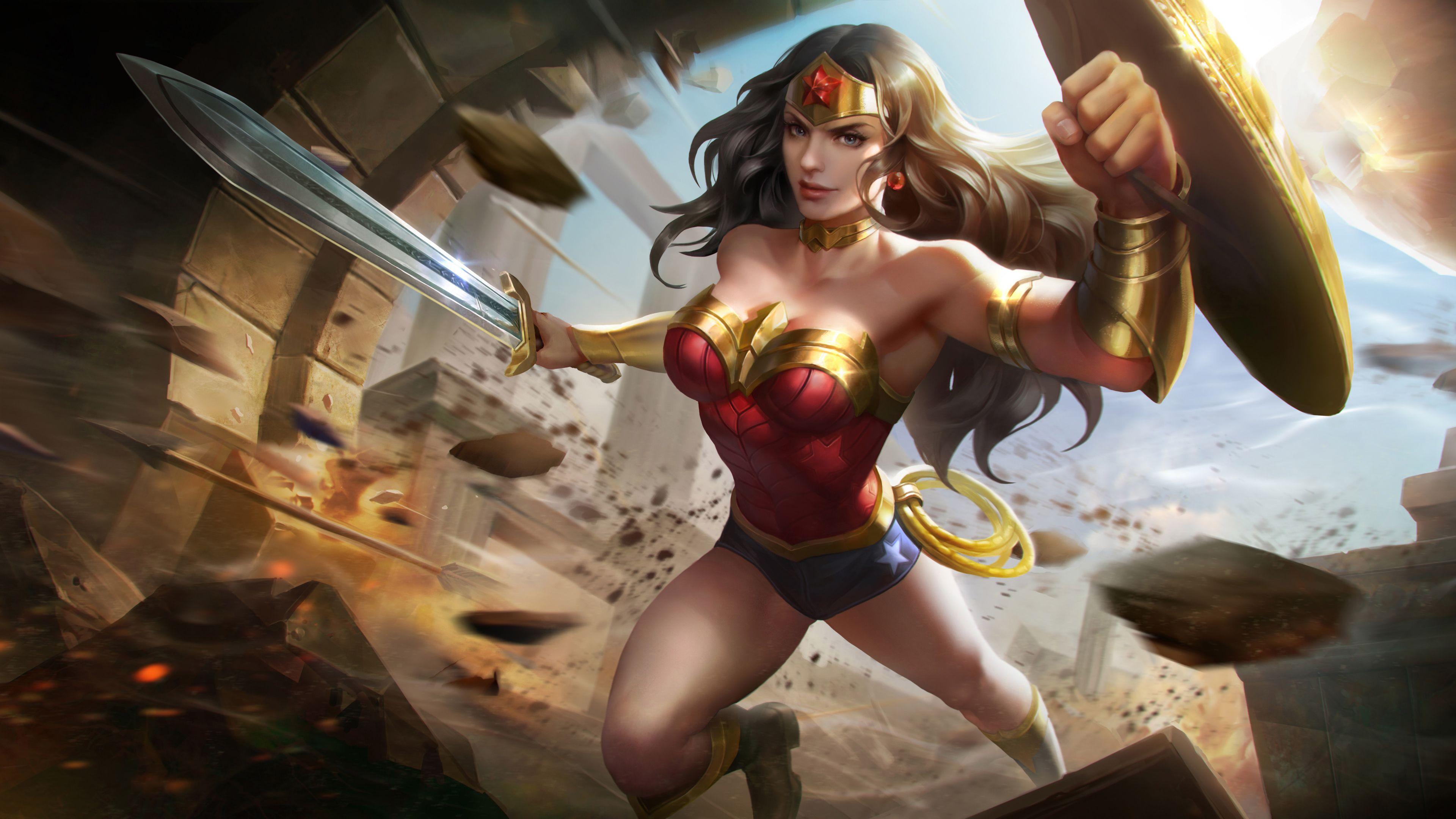 3840x2160 Wallpaper 4k Wonder Woman 4k Artworks Wallpaper