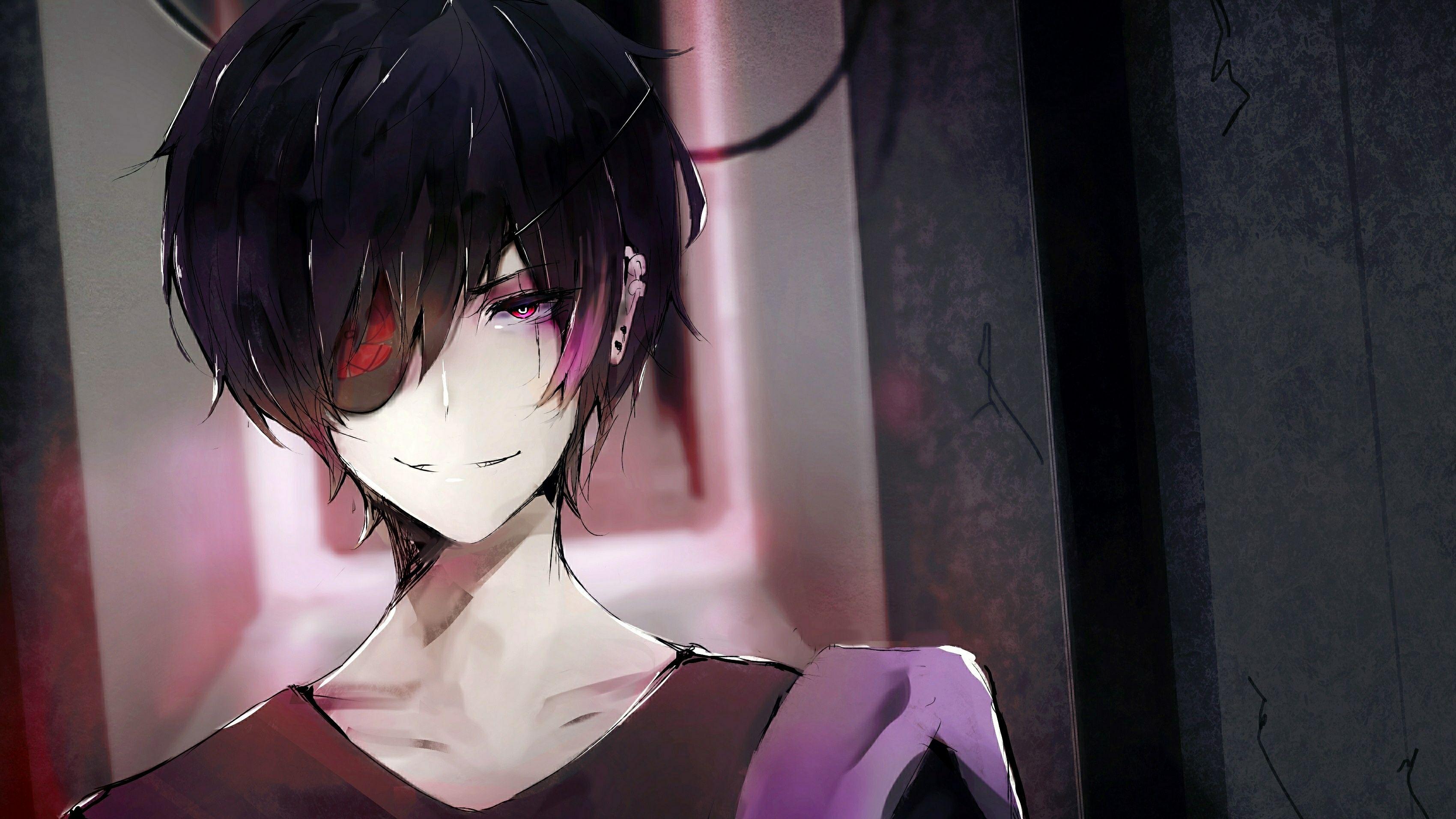 3400x1912 Aoi Ogata Male Anime Red Eyes Wallpaper:3400x1912