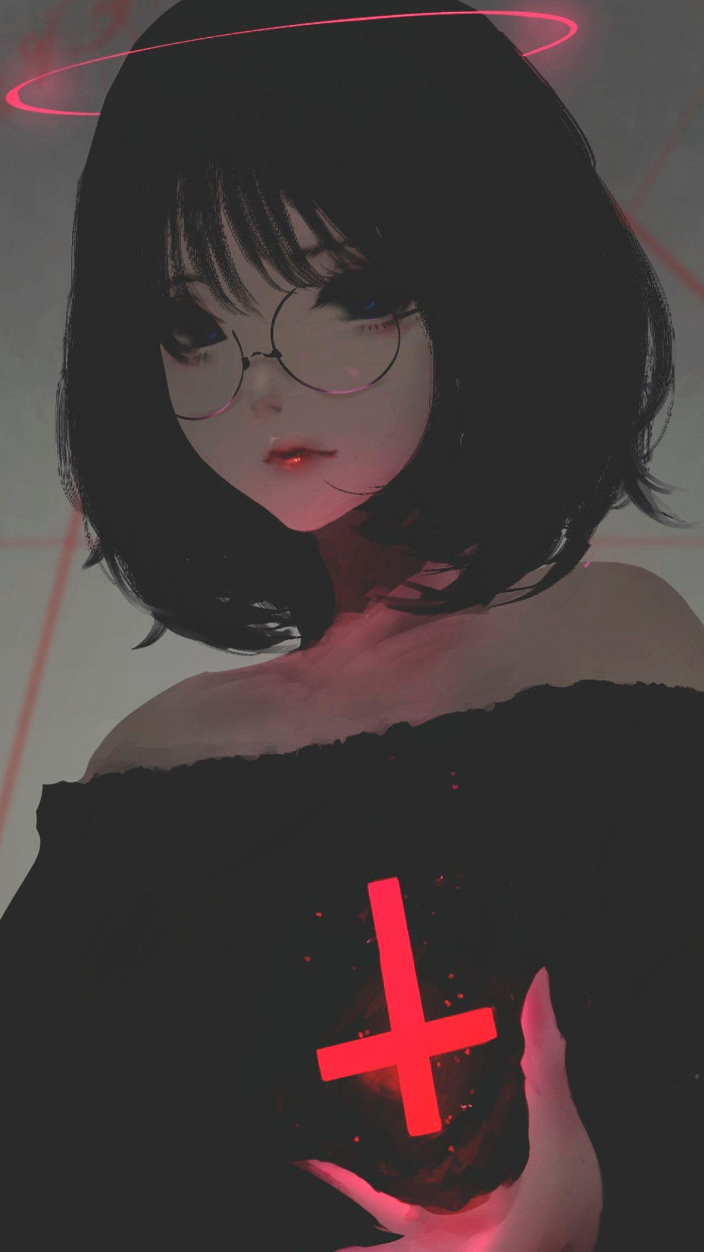 1440x2560 Art Wallpaper • Wallpaper: Aoi Ogata, anime girls, red, one person, front view, indoors • Wallpaper For You The Best Wallpaper For Desktop & Mobile
