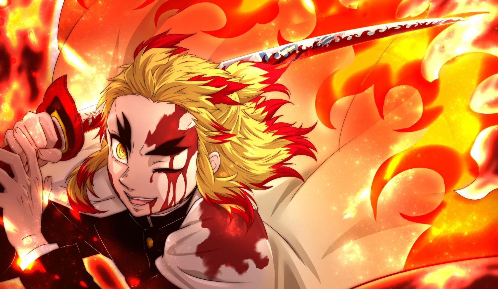 1920x1116 Kyojuro Rengoku Demon Slayer Wallpaper