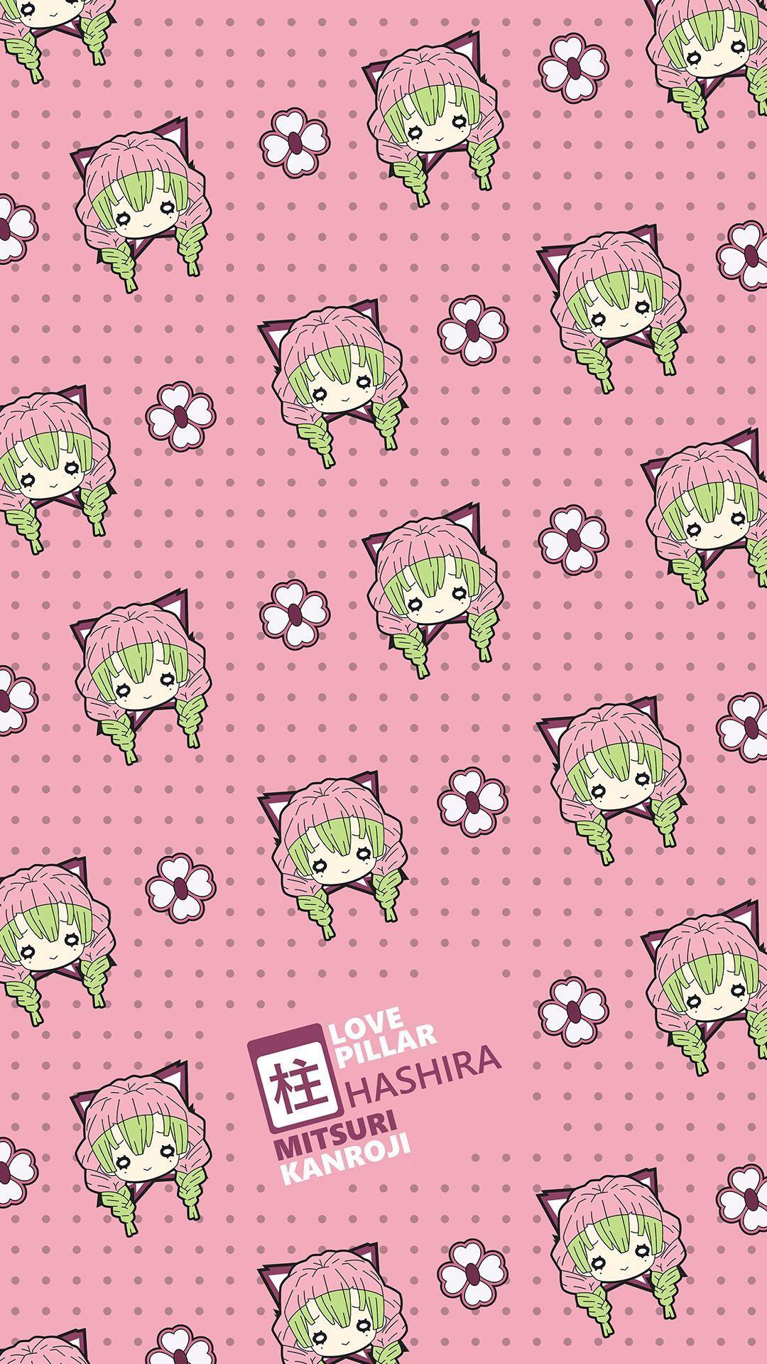 1080x1920 Mitsuri Kanroji Wallpaper Slayer Merch. Anime wallpaper iphone, Chibi wallpaper, Cute cartoon wallpaper