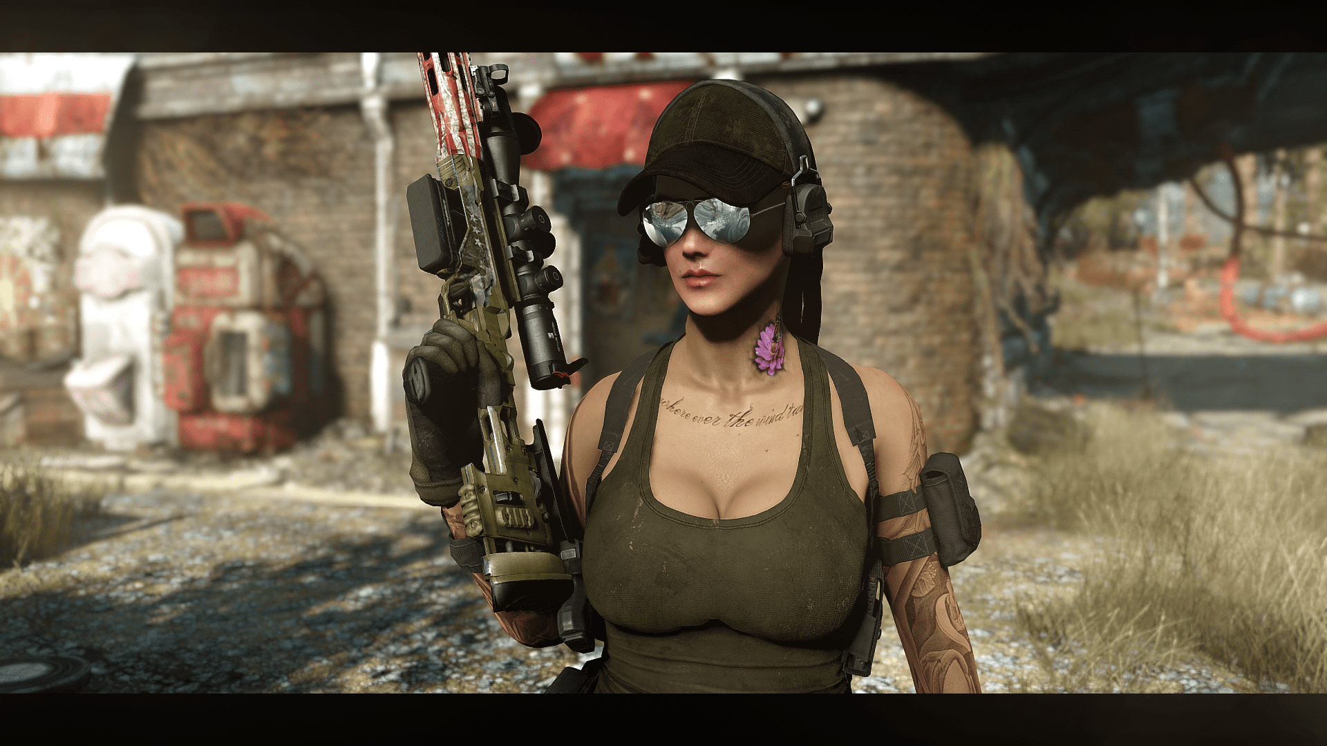 1920x1080 gun girl at Fallout 4 Nexus and community