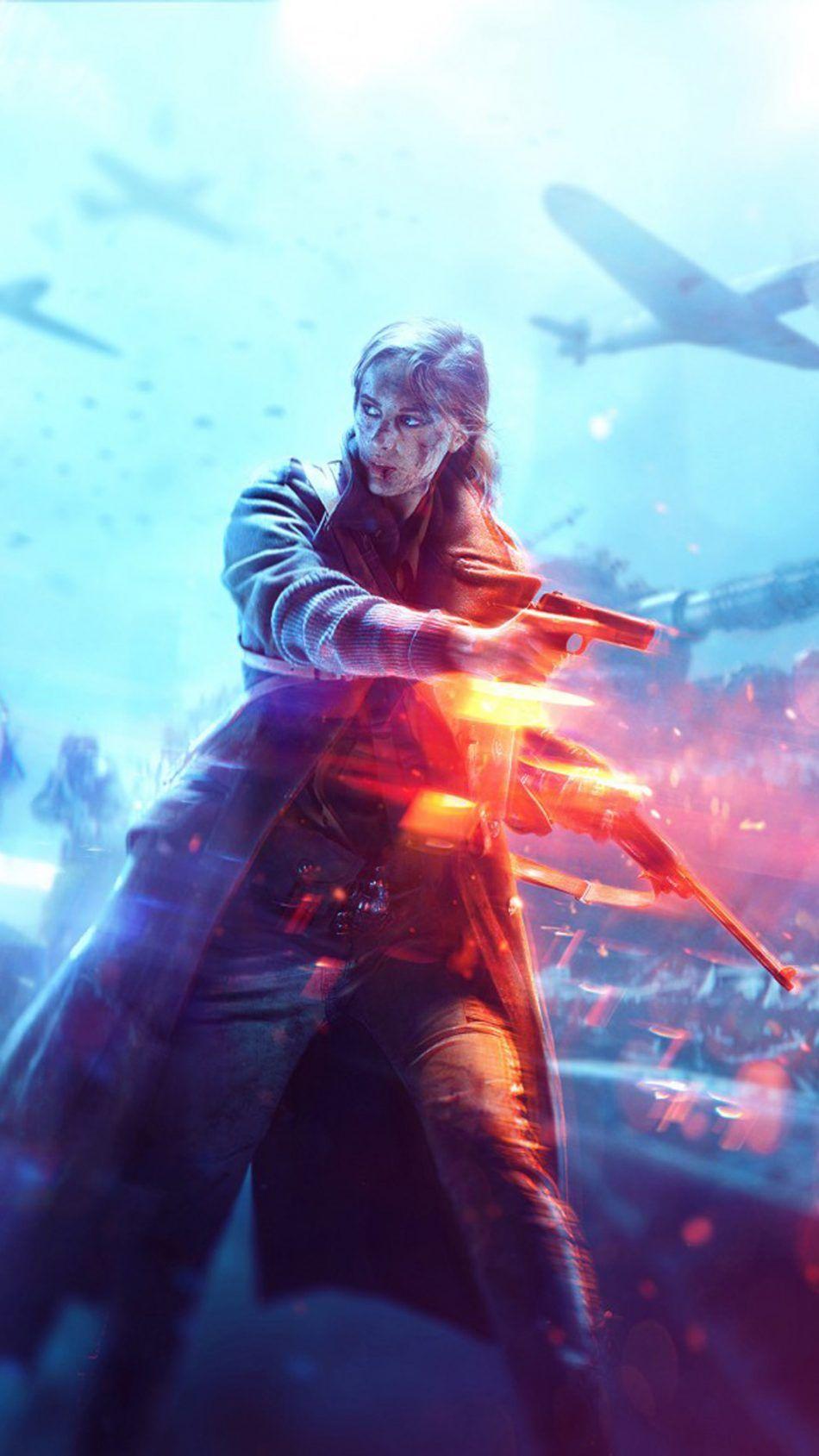950x1689 Battlefield V Female Fighter HD Mobile Wallpaper V Wallpaper & Background Download