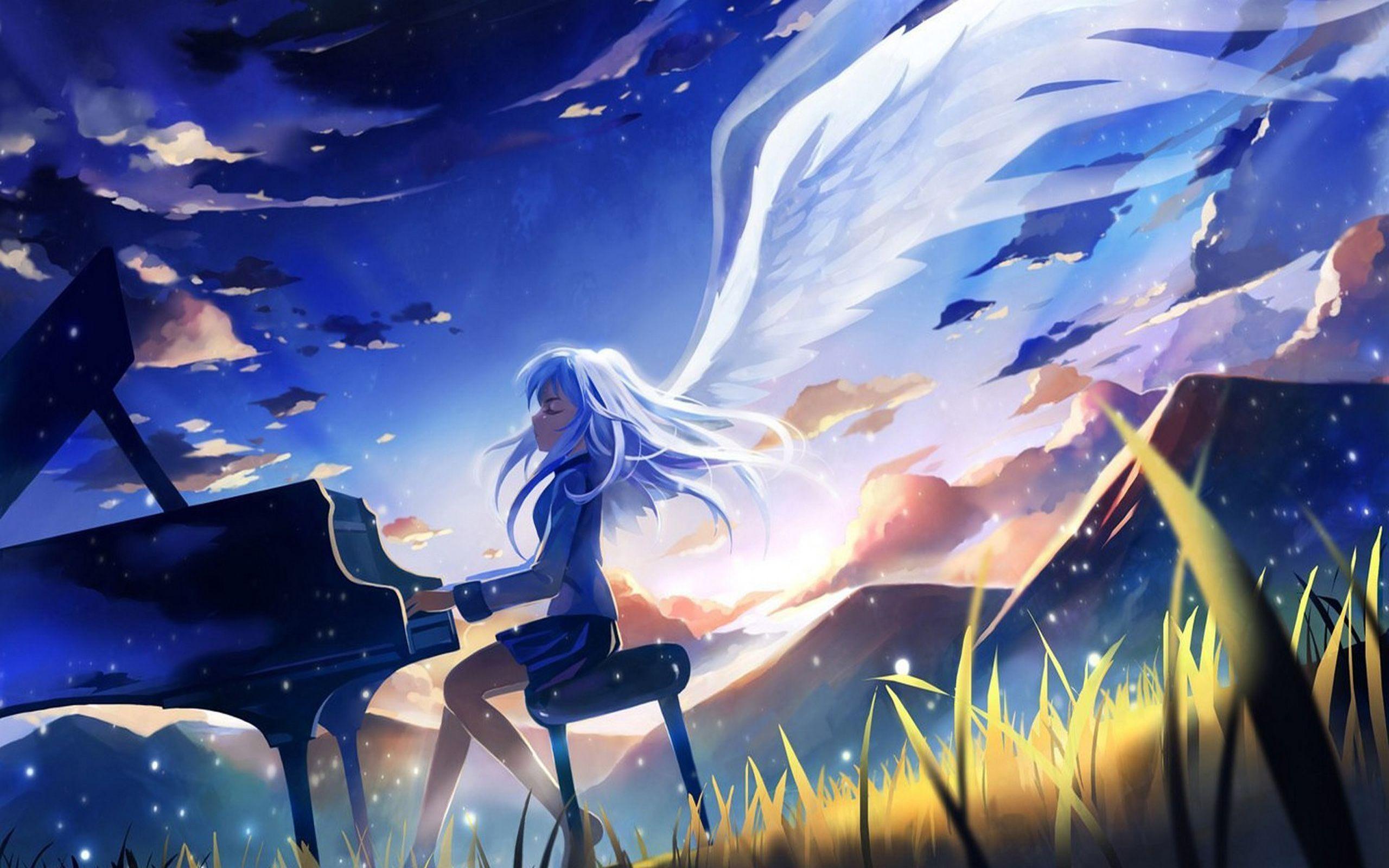 Papel de parede : 2560x1600 px, anjo, Anime, Meninas anime