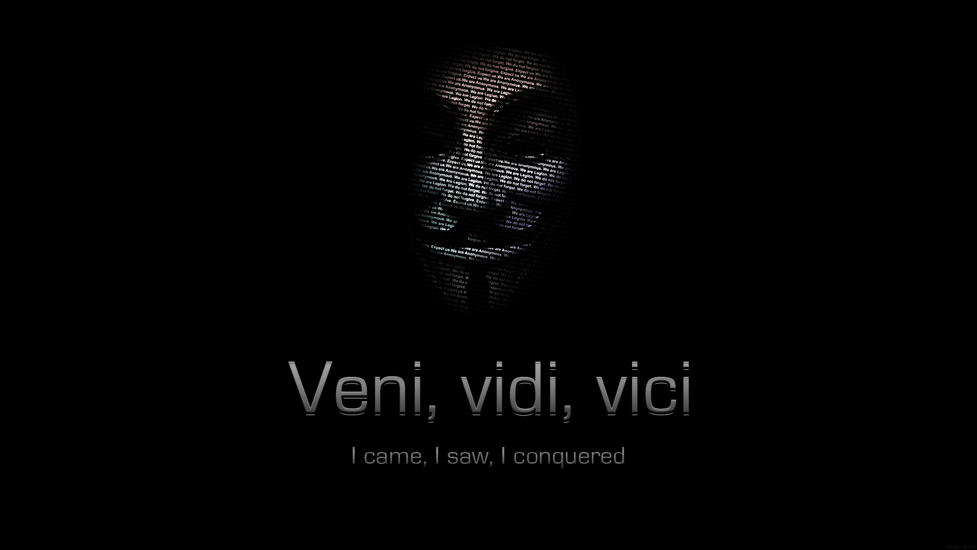 veni vidi vici in latin letters