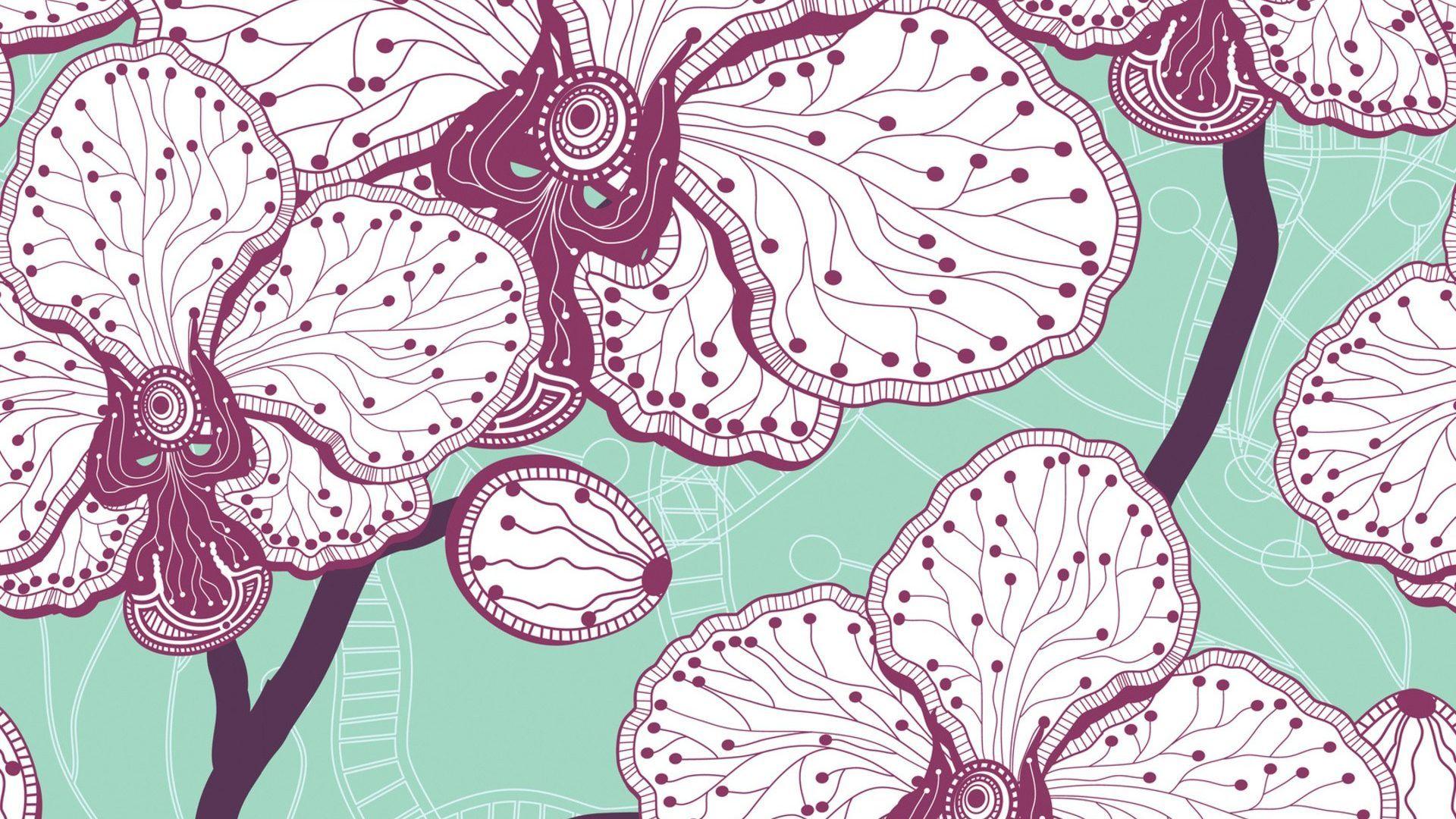1920x1080 Vector Abstract Desktop Wallpaper Nature Beautiful Flowers for HD