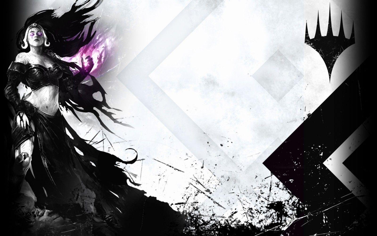 1600x1000 #wizard, #Magic: The Gathering, #raven, #crow, #fantasy art, # Liliana Vess wallpaper