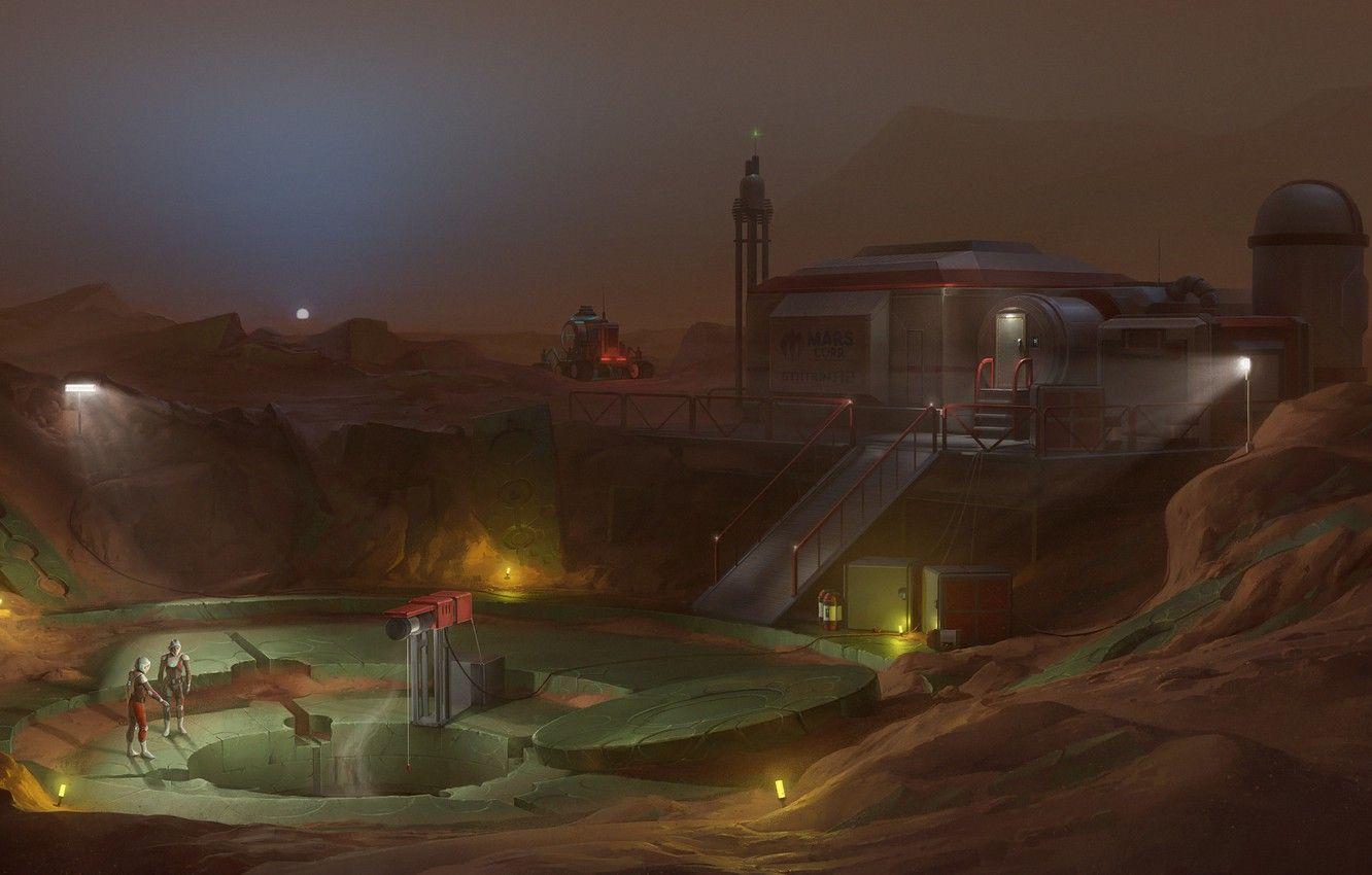 1332x850 Wallpaper Mars, Mars, archaeology, archeology, Environment Artist, Angelo Tsiflas, Weekly Art Que, Alexey Shugurov image for desktop, section фантастика
