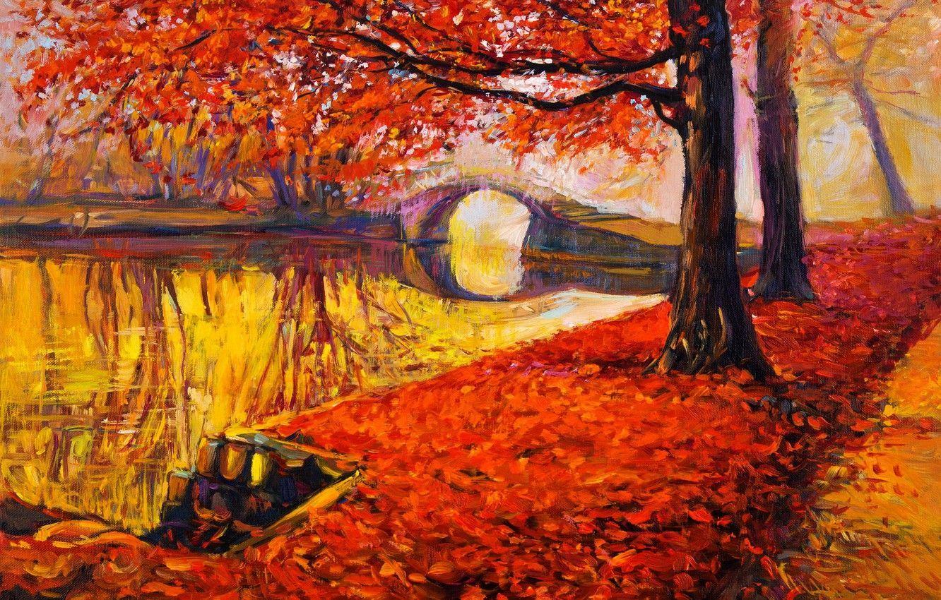 1332x850 Autumn Painting Wallpaper