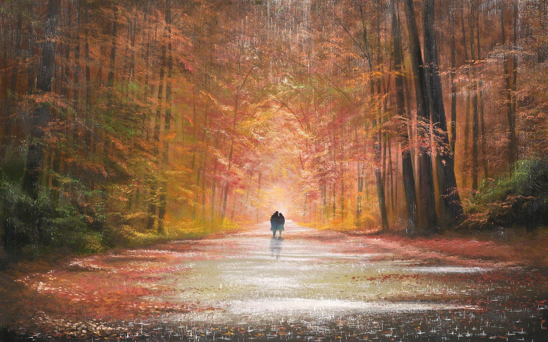1920x1200 Autumn Painting wallpaper. Autumn Painting