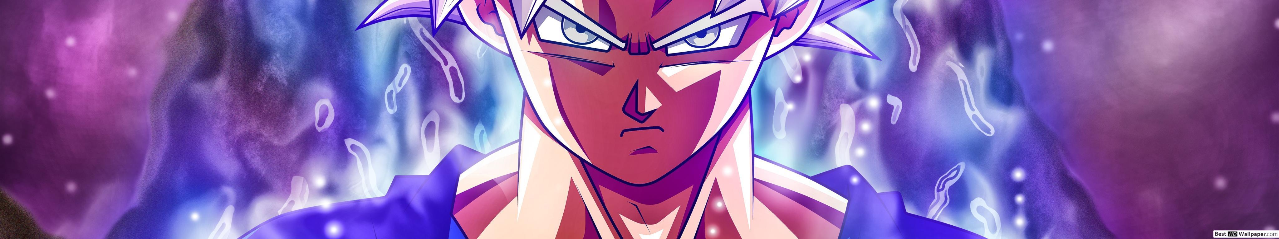 4098x768 Goku Mastered Ultra Instinct HD wallpaper download