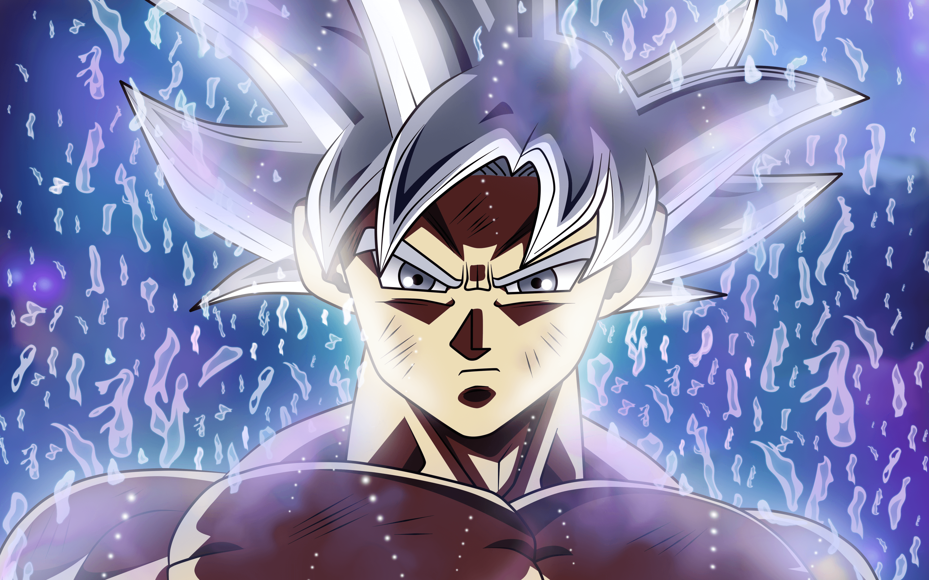 3840x2400 4k, Ultra Instinct Goku, Rain, Son Goku, Dragon Ball, Goku Mastered Ultra Instinct