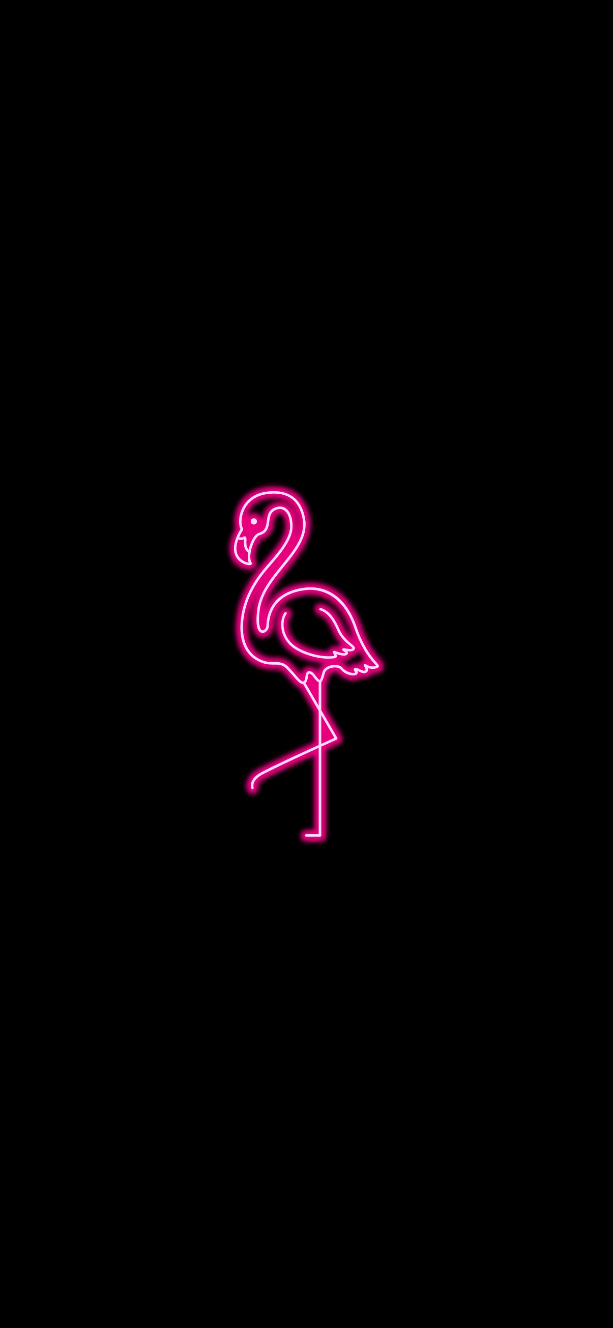 1205x2609 Hình nền Amoled - Flamingo hồng neon.  WallpaperiZe
