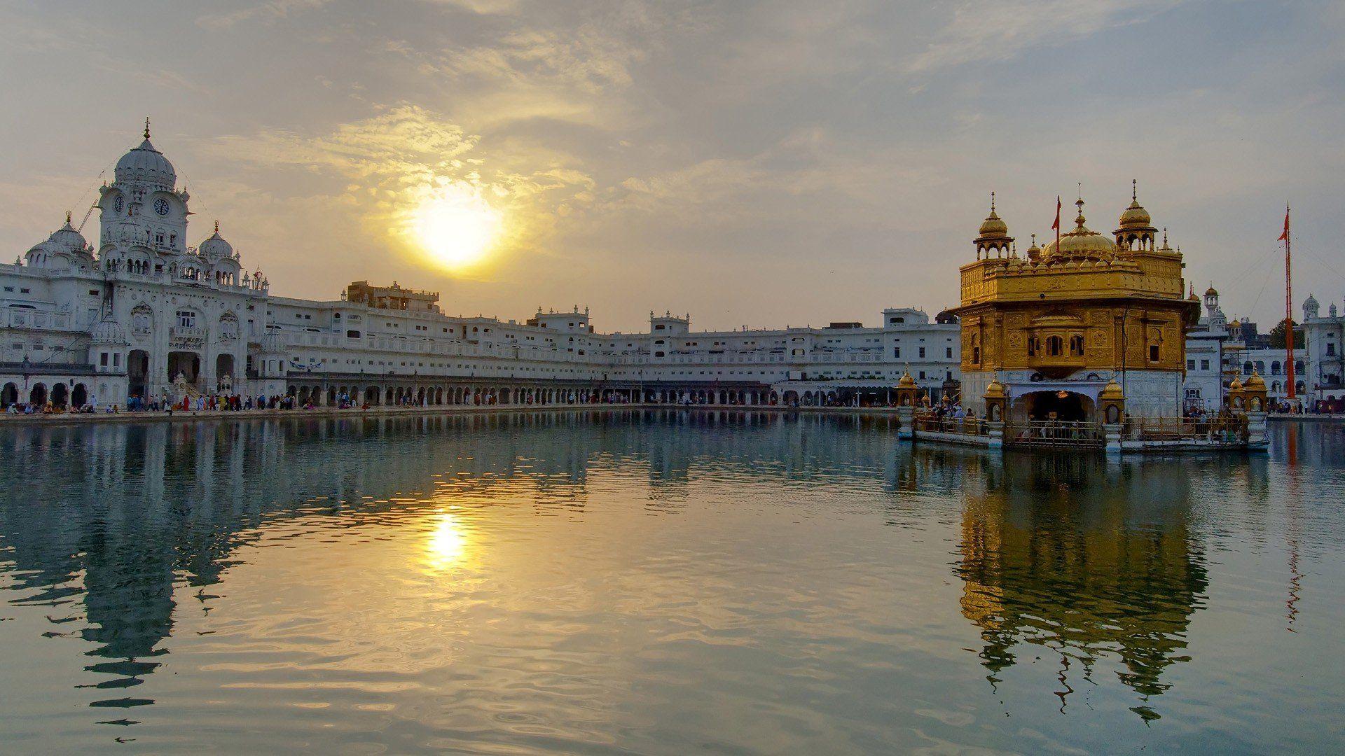 1920x1080 Water cityscapes Golden Temple Amritsar wallpaperx1080