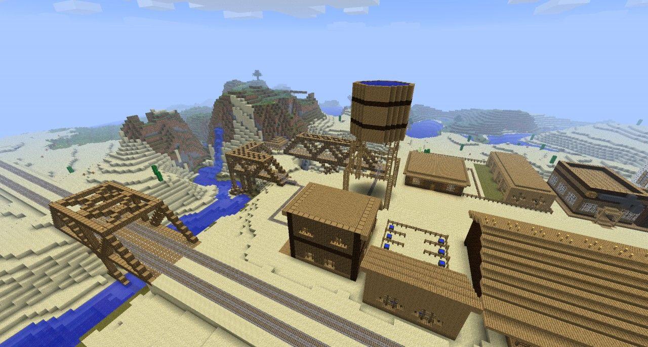 1280x686 minecraft western town