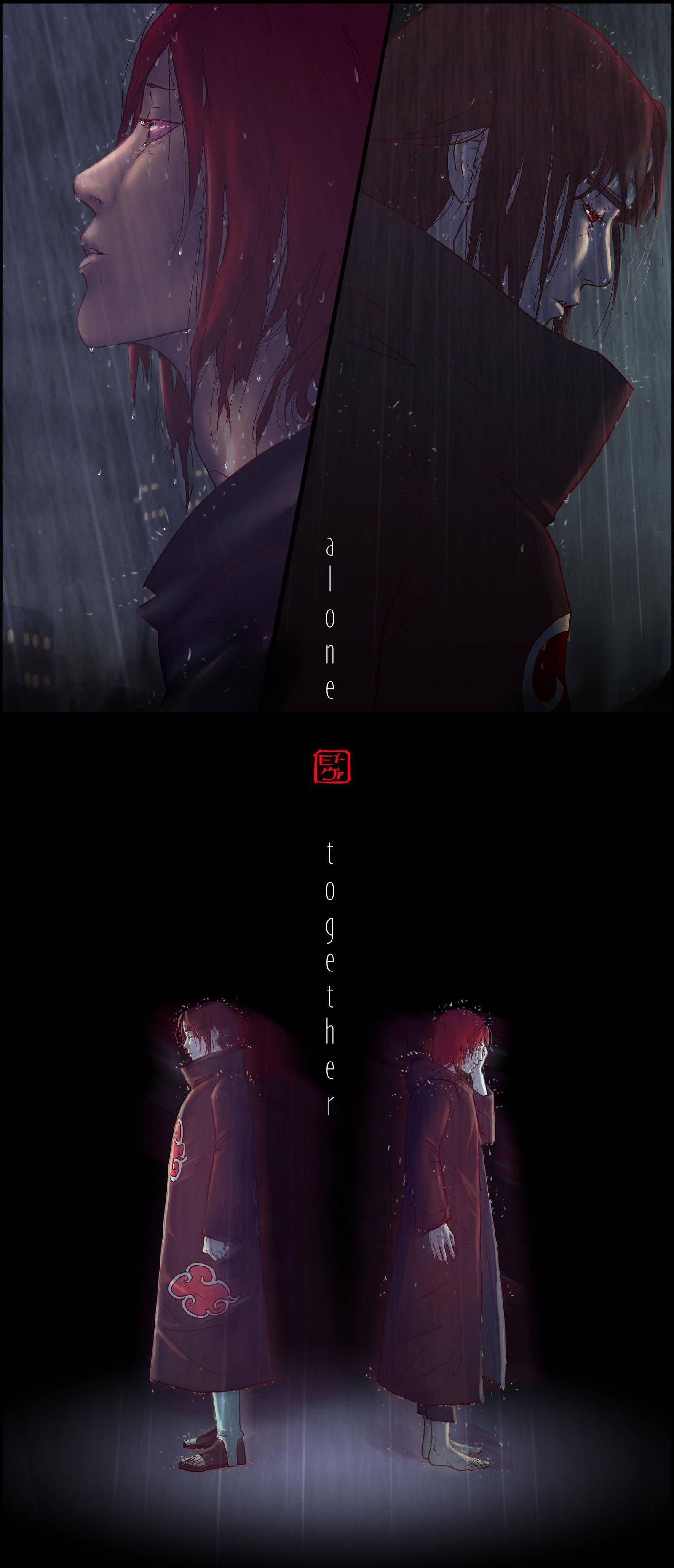1600x3722 Itachi & Nagato (Alone Together by invisibleninja12). Itachi uchiha art, Anime naruto, Wallpaper naruto shippuden