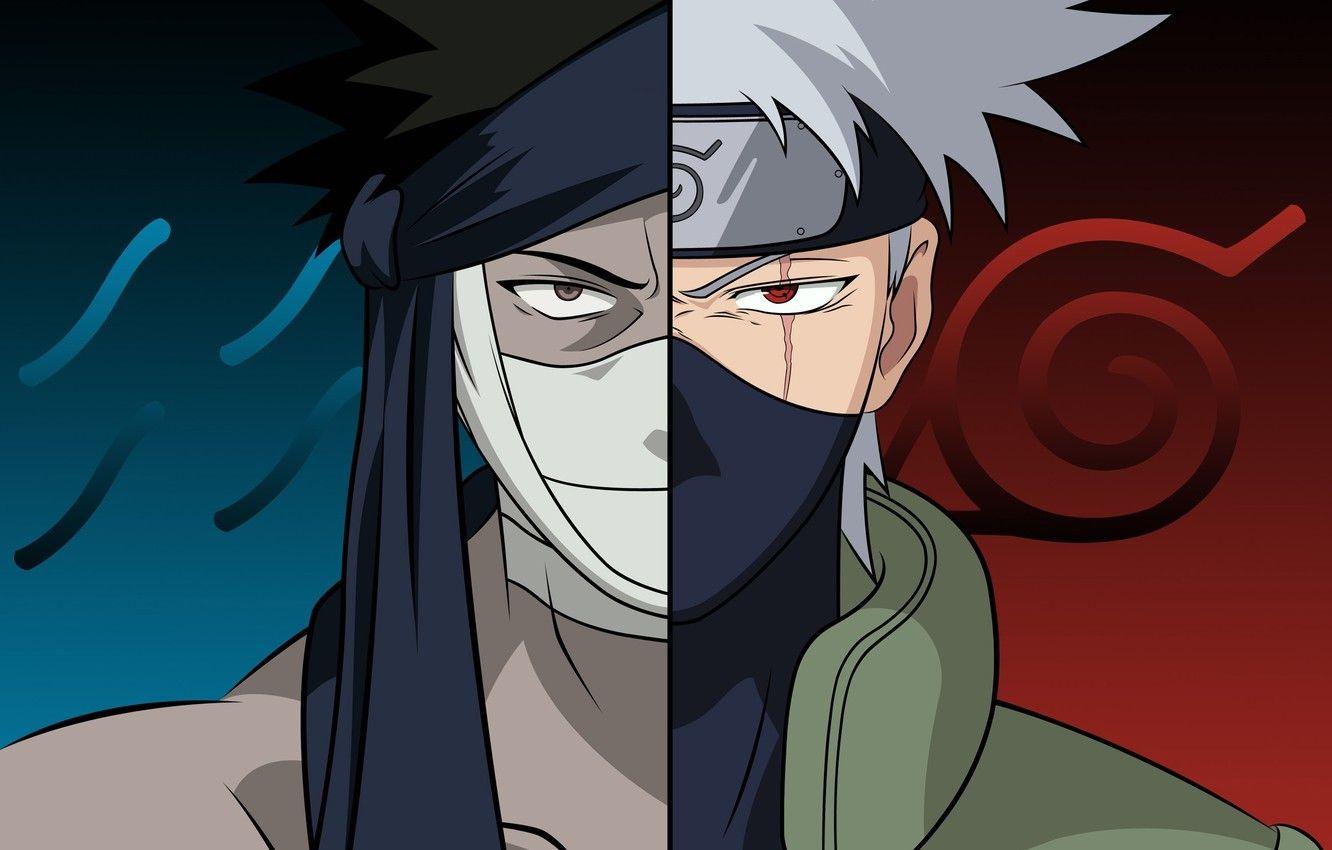 1332x850 Photo Wallpaper Anime, Sharingan, Momochi Zabuza, Hatake Vs Kakashi HD Wallpaper