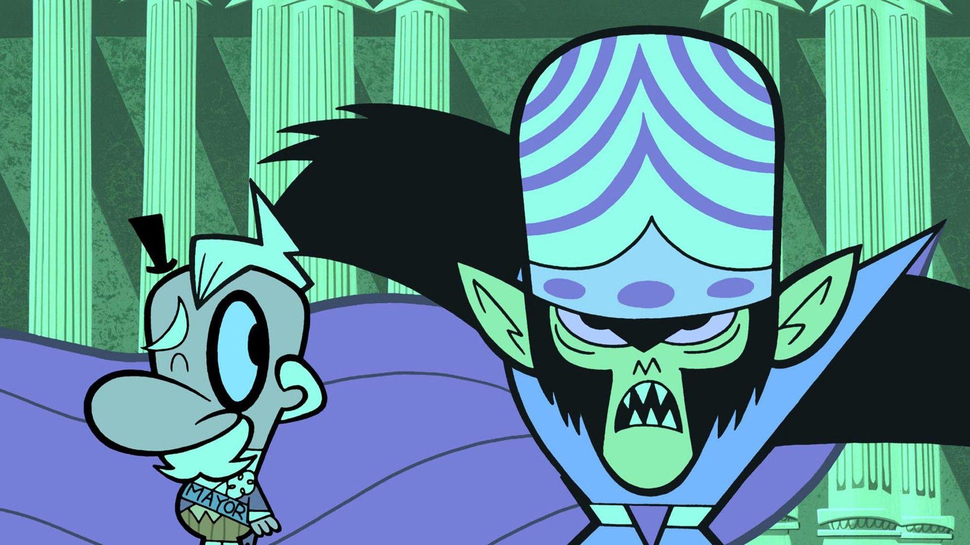 1920x1080 The Powerpuff Girls Mojo Jojo With Mayor HD Anime Wallpaper