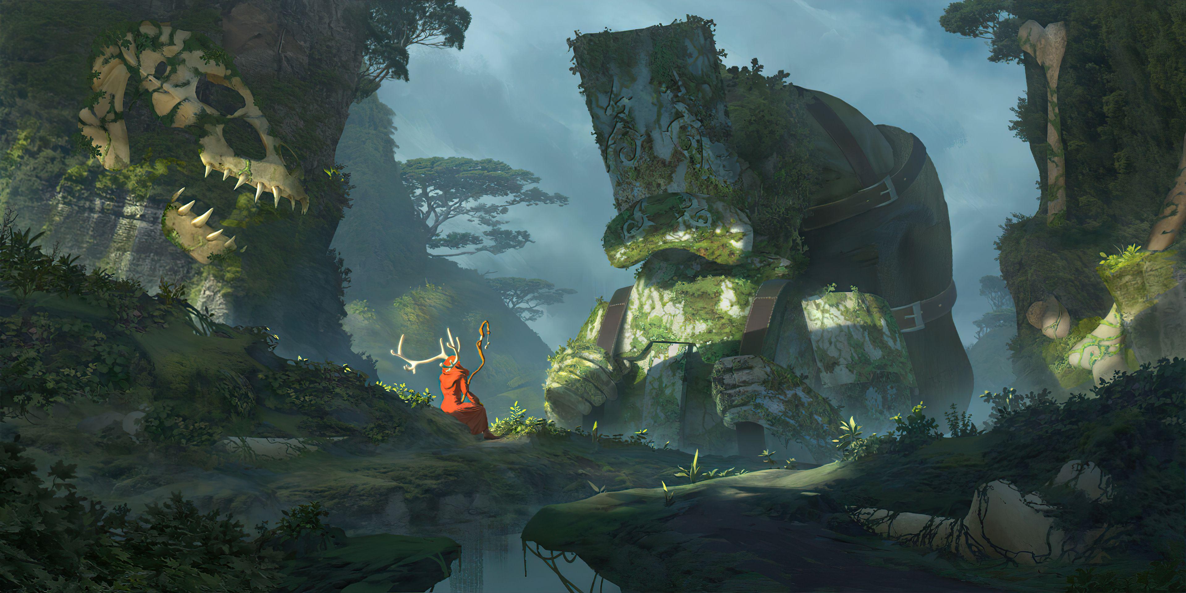 3840x1920 Worshipping Forest Master 4k, HD Artist, 4k Wallpaper, Image, Background, Photo and Picture