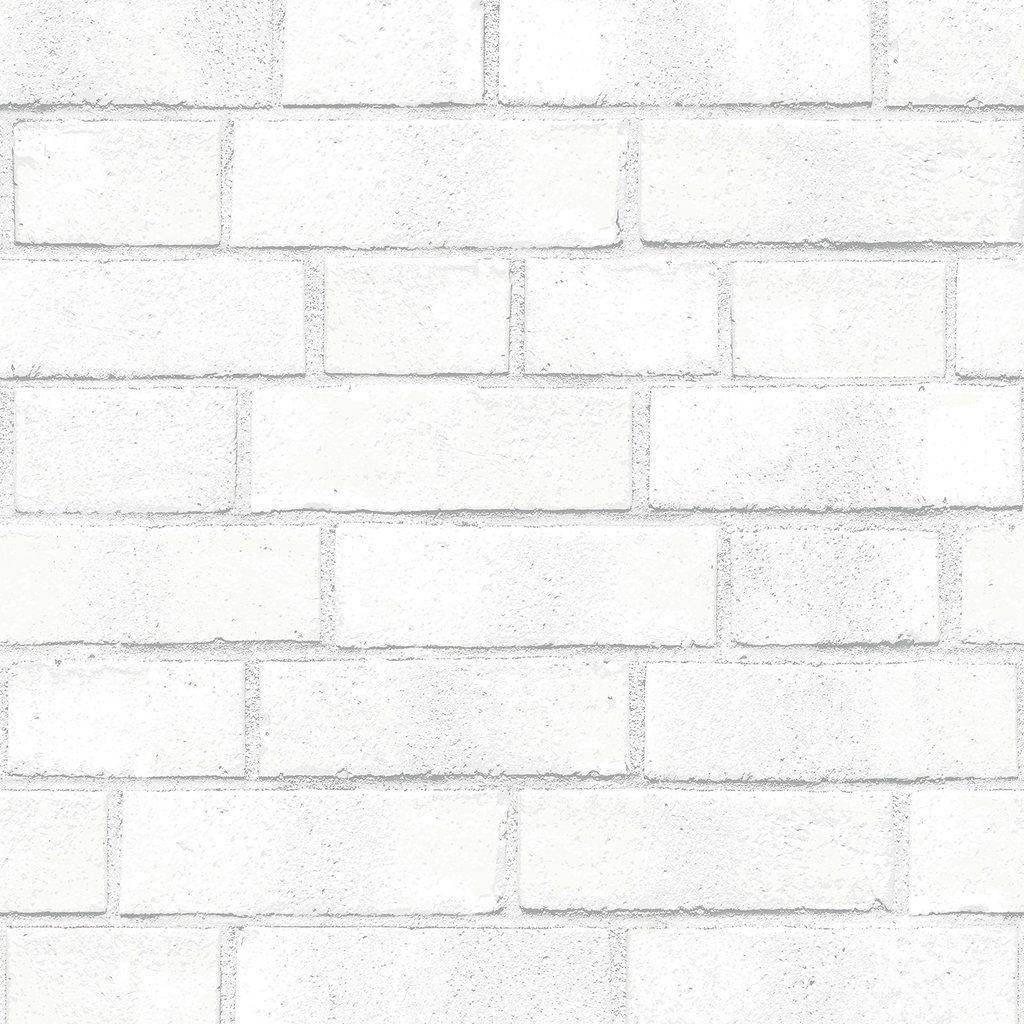 1024x1024 Brick White Textured Self Adhesive Wallpaper design