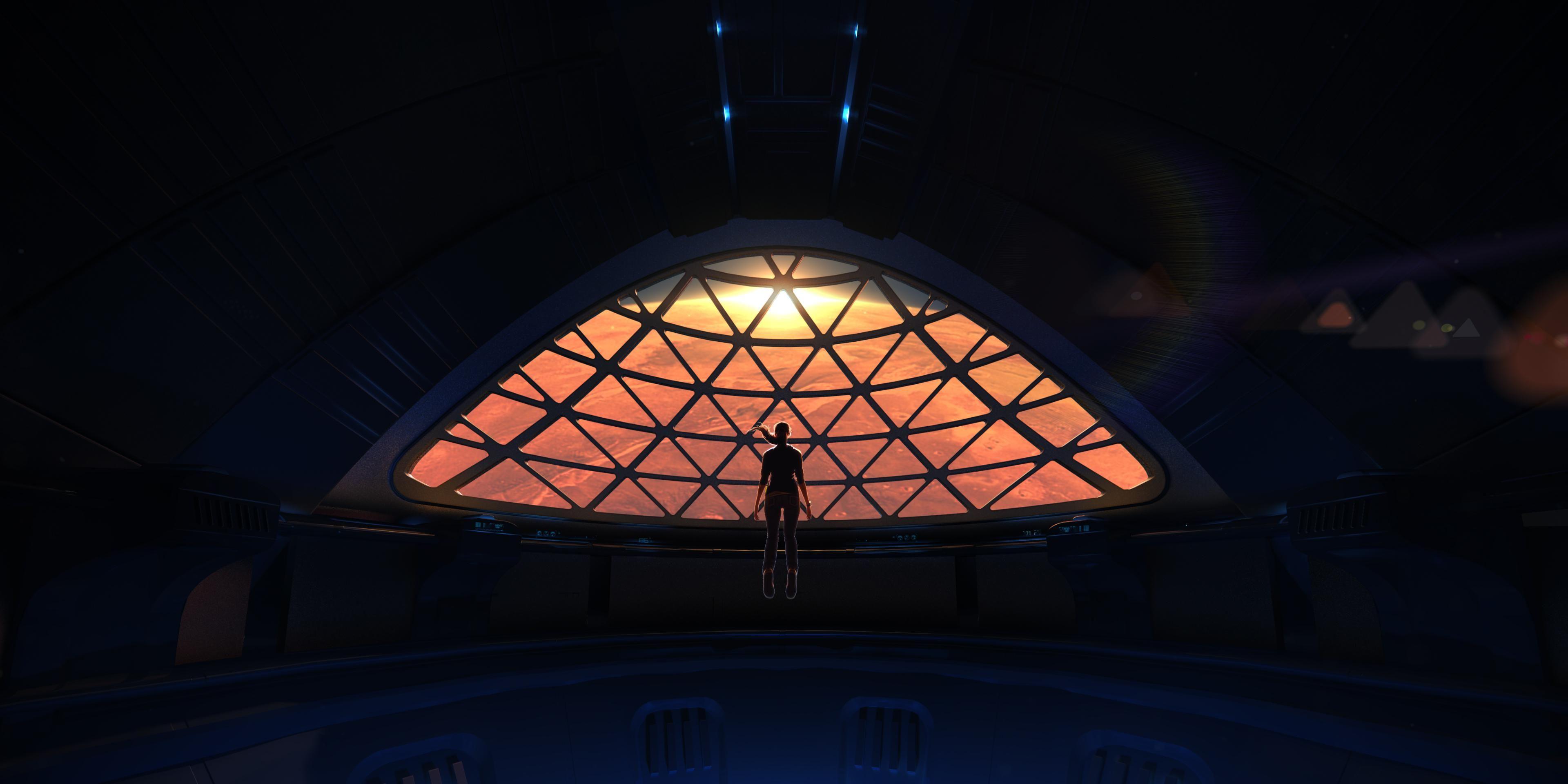 3840x1920 Mars from the window, resolution / 3840x1920 pix., warehouse wallpaper