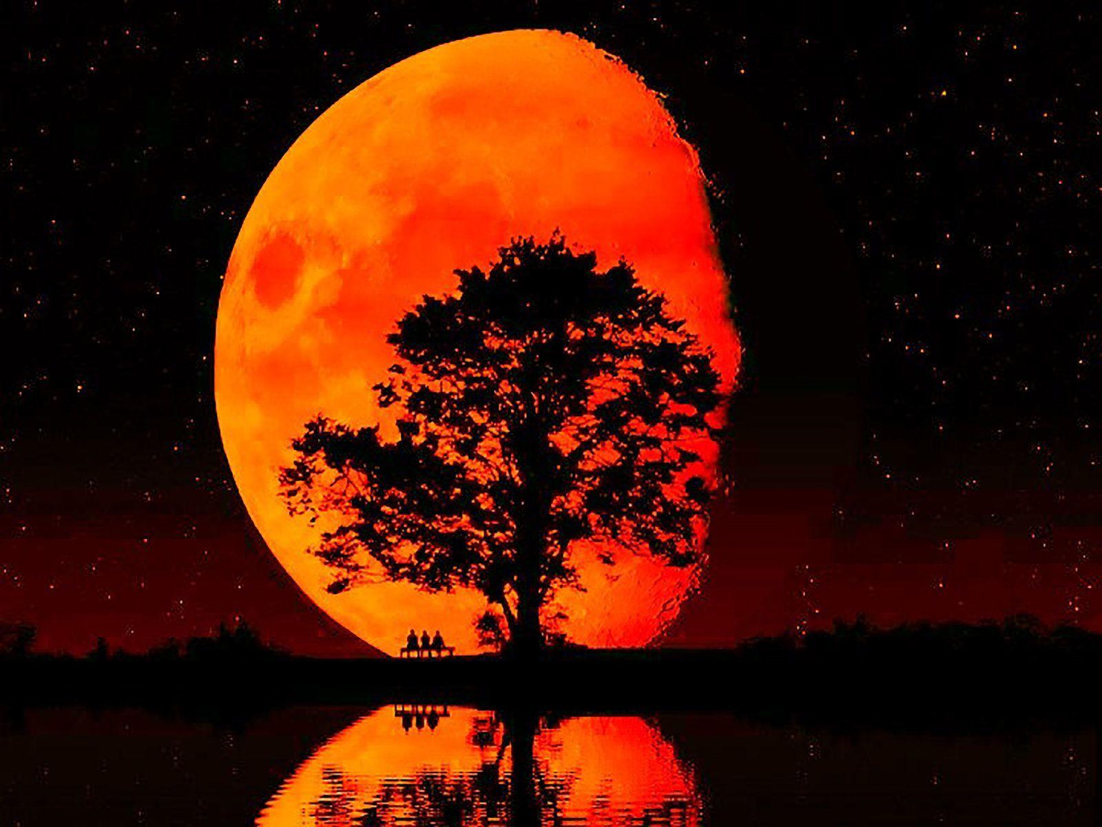 Red Moon Wallpapers Top Free Red Moon Backgrounds WallpaperAccess