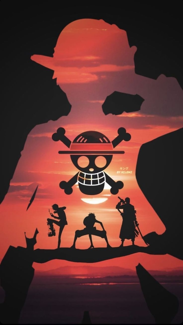 736x1306 Sticker One Piece Luffy