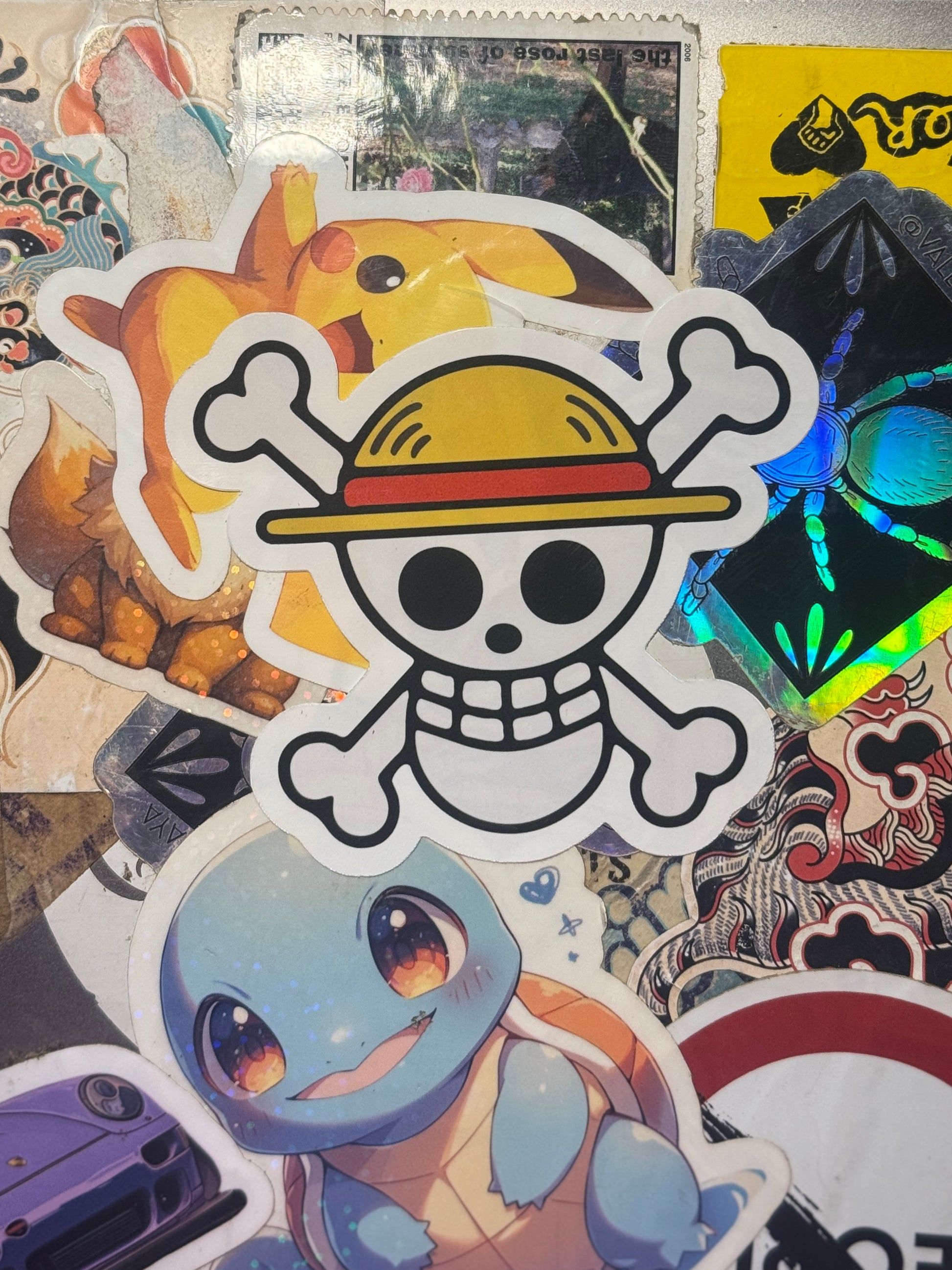 1946x2595 Straw Hat Pirate Vinyl Sticker. Waterproof Anime Laptop Decal