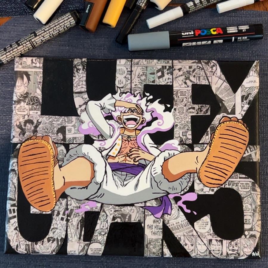 899x899 One Piece Manga Panel Wall Art