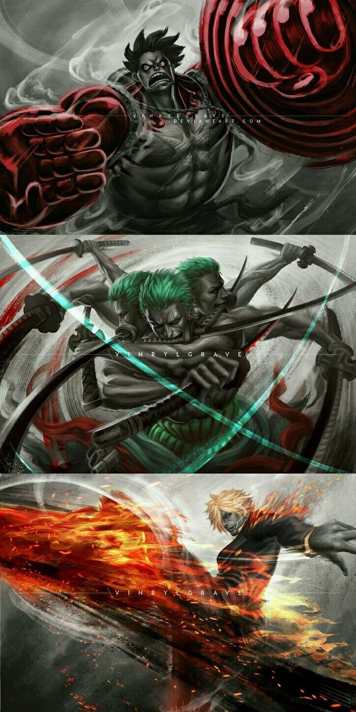 724x1448 Luffy Zoro And Sanji Wallpaper