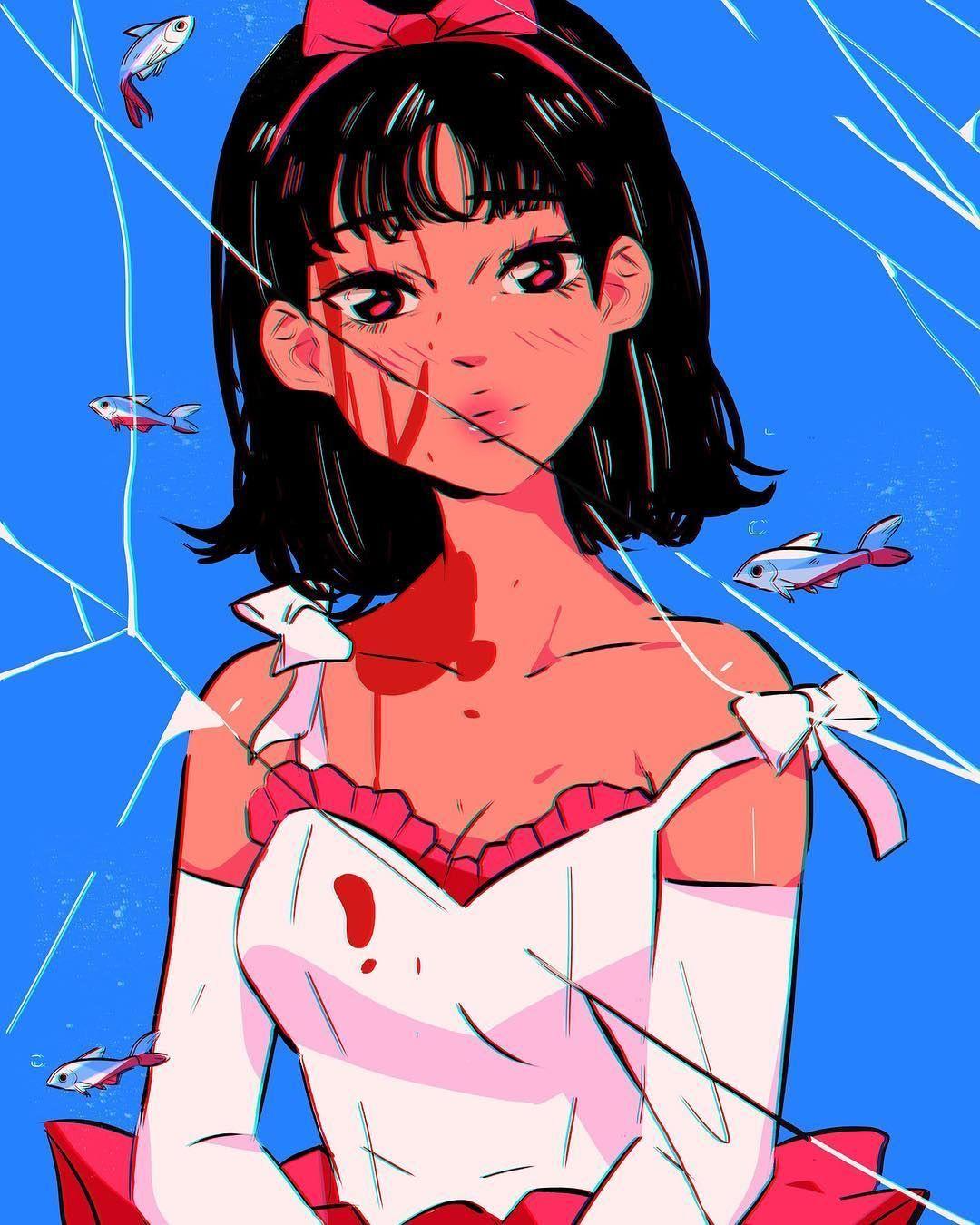 1080x1350 Stephanie on Instagram: ““No, I'm the real thing.” ✨ here's mima from perfect blue. Some of you guys requested. It took me idk how m. Cute art, Character art, Art