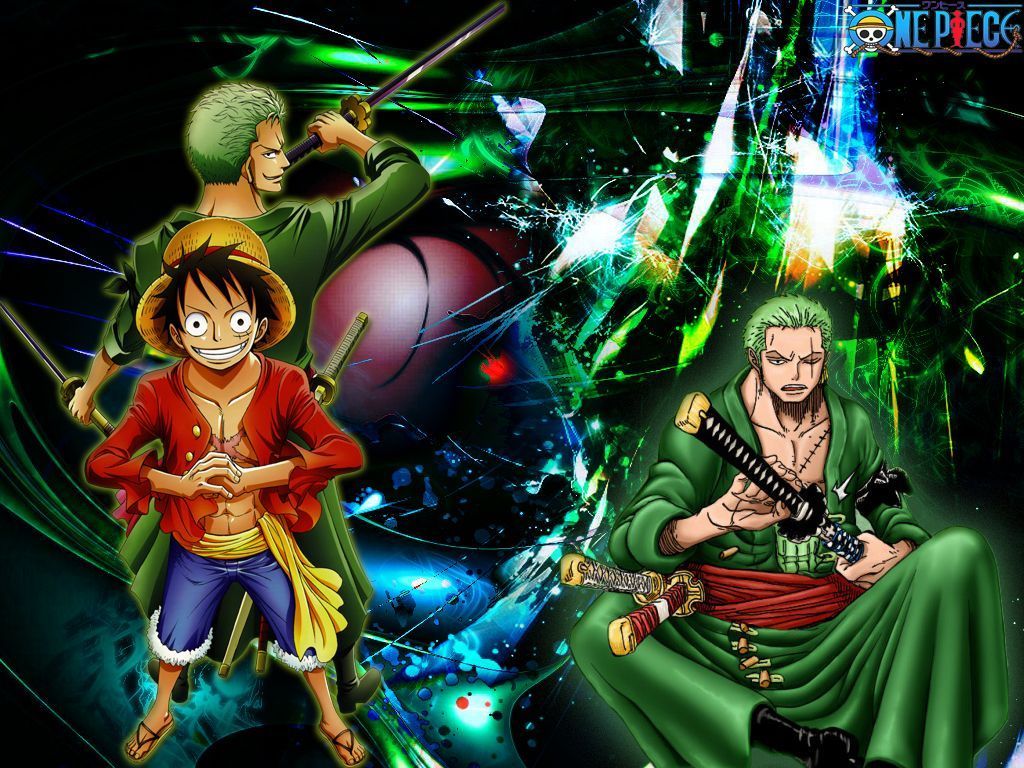 1024x768 Luffy Zoro Wallpaper