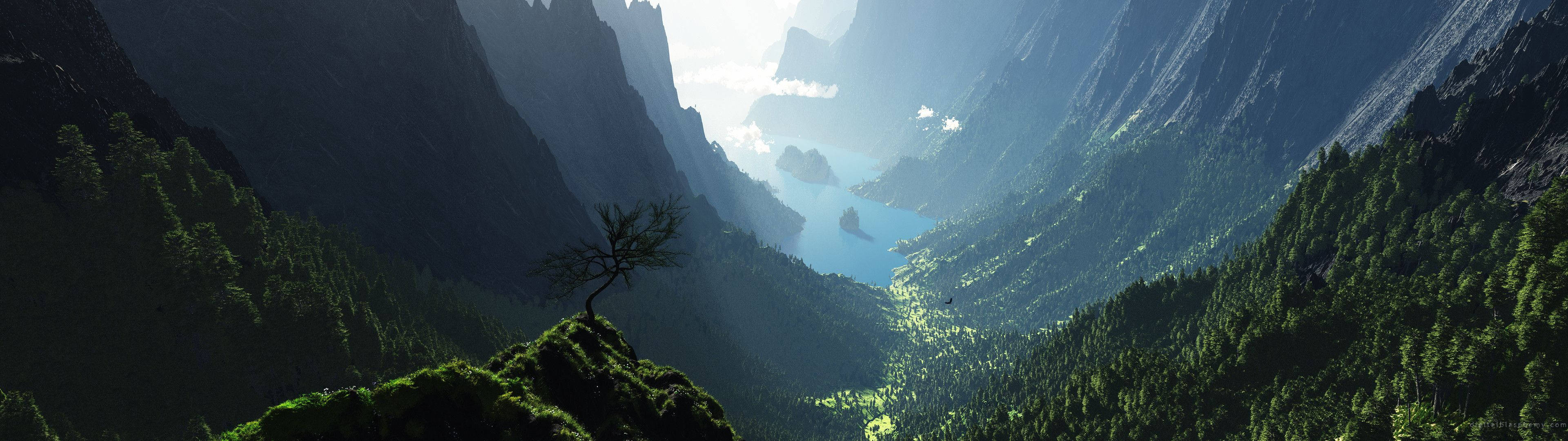 3840x1080 Dual Monitor Nature Wallpaper