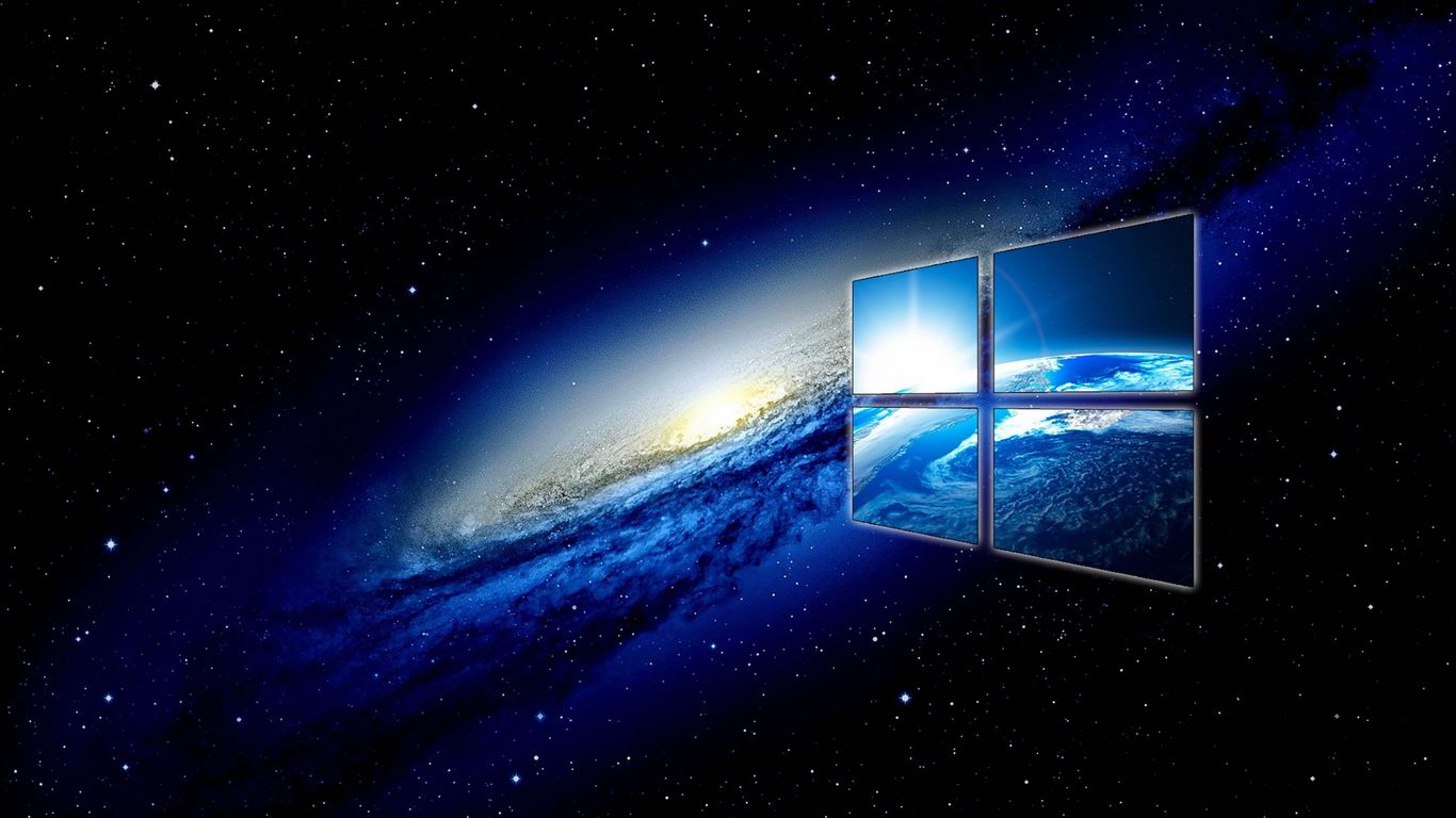 1366x768 Download Windows A computer, Space Wallpaper in 1366x768 Resolution